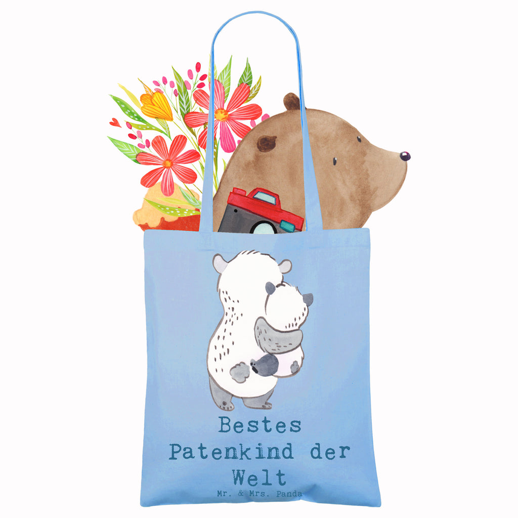 Tragetasche Panda Bestes Patenkind der Welt Beuteltasche, Beutel, Einkaufstasche, Jutebeutel, Stoffbeutel, Tasche, Shopper, Umhängetasche, Strandtasche, Schultertasche, Stofftasche, Tragetasche, Badetasche, Jutetasche, Einkaufstüte, Laptoptasche, für, Dankeschön, Geschenk, Schenken, Geburtstag, Geburtstagsgeschenk, Geschenkidee, Danke, Bedanken, Mitbringsel, Freude machen, Geschenktipp, Patenkind, Paten Kind, Pate, Taufe, Taufgeschenk, Patenonkel, Patentante, Tauffeier, Täufling, Nichte, Neffe