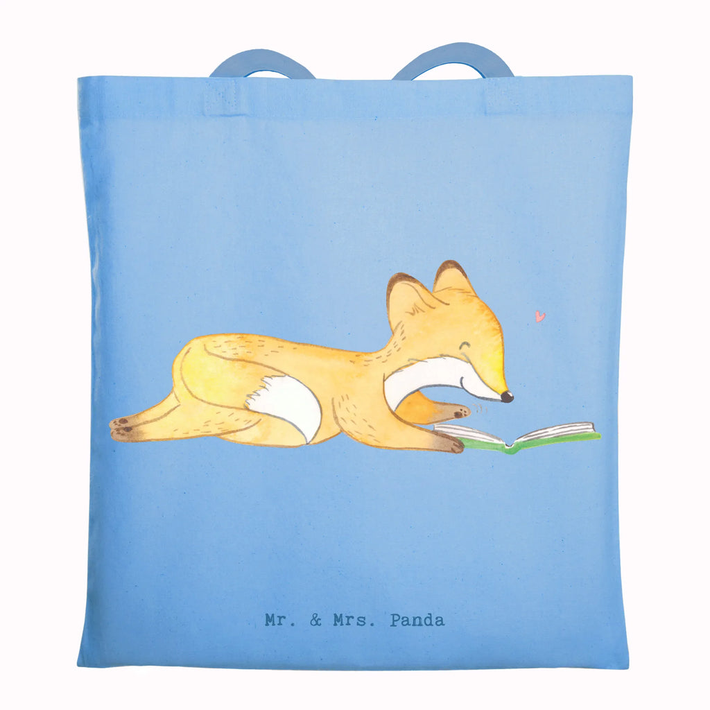 Tragetasche Fuchs Lesen Beuteltasche, Beutel, Einkaufstasche, Jutebeutel, Stoffbeutel, Tasche, Shopper, Umhängetasche, Strandtasche, Schultertasche, Stofftasche, Tragetasche, Badetasche, Jutetasche, Einkaufstüte, Laptoptasche, Geschenk, Sport, Sportart, Hobby, Schenken, Danke, Dankeschön, Auszeichnung, Gewinn, Sportler, lesen, Bücher lesen, Bücherwurm