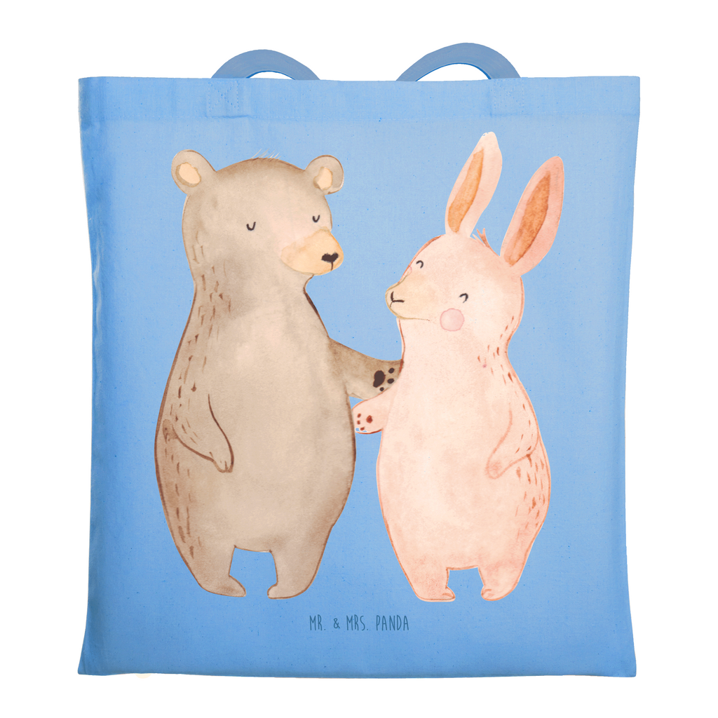 Tragetasche Bär Hase Umarmen Beuteltasche, Beutel, Einkaufstasche, Jutebeutel, Stoffbeutel, Tasche, Shopper, Umhängetasche, Strandtasche, Schultertasche, Stofftasche, Tragetasche, Badetasche, Jutetasche, Einkaufstüte, Laptoptasche, Liebe, Partner, Freund, Freundin, Ehemann, Ehefrau, Heiraten, Verlobung, Heiratsantrag, Liebesgeschenk, Jahrestag, Hocheitstag, Freunde, bester Freund, Hase, Bär, Bärchen, best friends