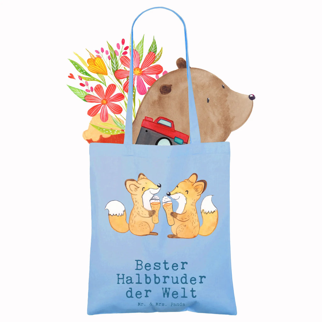 Tragetasche Fuchs Bester Halbbruder der Welt Beuteltasche, Beutel, Einkaufstasche, Jutebeutel, Stoffbeutel, Tasche, Shopper, Umhängetasche, Strandtasche, Schultertasche, Stofftasche, Tragetasche, Badetasche, Jutetasche, Einkaufstüte, Laptoptasche, für, Dankeschön, Geschenk, Schenken, Geburtstag, Geburtstagsgeschenk, Geschenkidee, Danke, Bedanken, Mitbringsel, Freude machen, Geschenktipp, Halbbruder, Stiefbruder, Stief, Stiefgeschwister, Bruder, Brudi, Geschwister, Bruderherz, Schwester, Familie, Kleinigkeit, Brother, Bester, Sohn