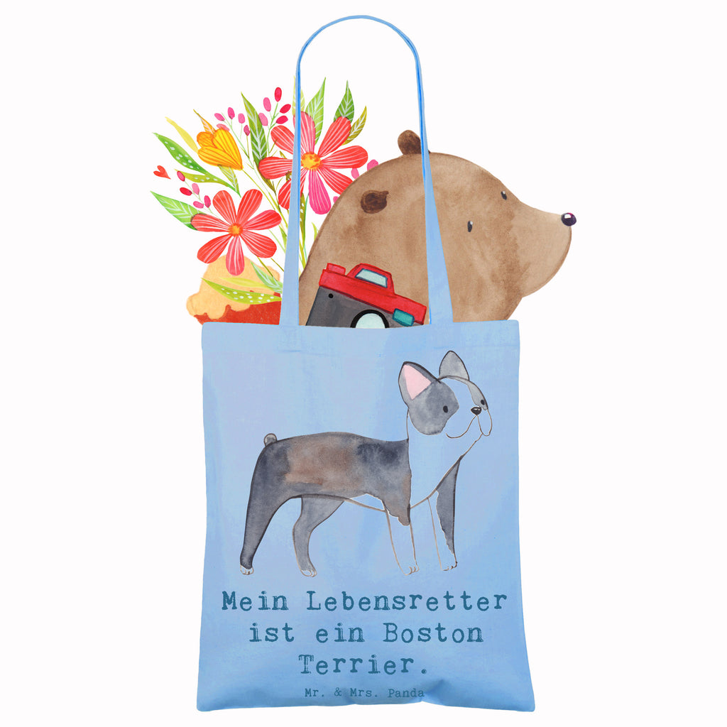 Tragetasche Boston Terrier Lebensretter Beuteltasche, Beutel, Einkaufstasche, Jutebeutel, Stoffbeutel, Tasche, Shopper, Umhängetasche, Strandtasche, Schultertasche, Stofftasche, Tragetasche, Badetasche, Jutetasche, Einkaufstüte, Laptoptasche, Hund, Hunderasse, Rassehund, Hundebesitzer, Geschenk, Tierfreund, Schenken, Welpe, Boston Terrier