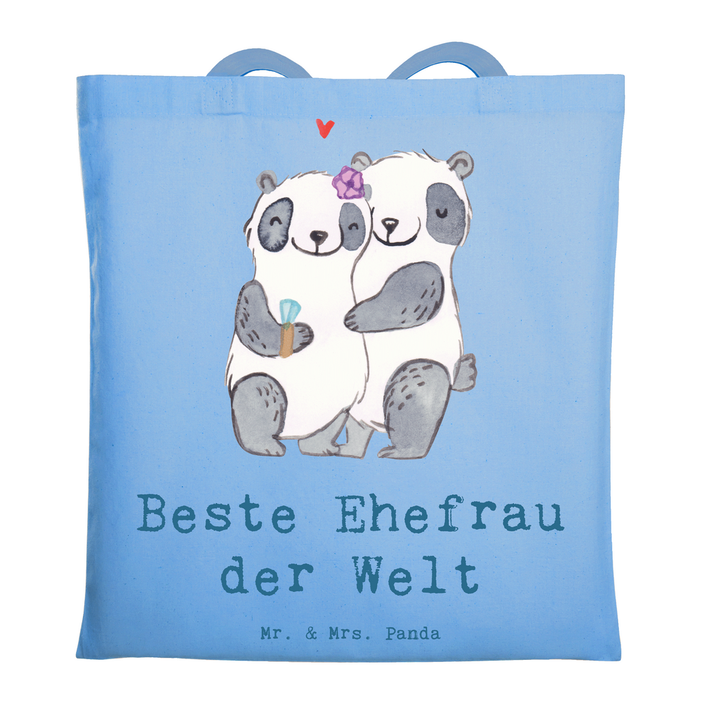 Tragetasche Panda Beste Ehefrau der Welt Beuteltasche, Beutel, Einkaufstasche, Jutebeutel, Stoffbeutel, Tasche, Shopper, Umhängetasche, Strandtasche, Schultertasche, Stofftasche, Tragetasche, Badetasche, Jutetasche, Einkaufstüte, Laptoptasche, für, Dankeschön, Geschenk, Schenken, Geburtstag, Geburtstagsgeschenk, Geschenkidee, Danke, Bedanken, Mitbringsel, Freude machen, Geschenktipp, Ehefrau, Beste, Frau, Partnerin, Freundin, Traumfrau, Hochzeit, Liebling, Ehepartner, Ehe, Gattin, Lebensgefährtin, Braut, Kleinigkeit