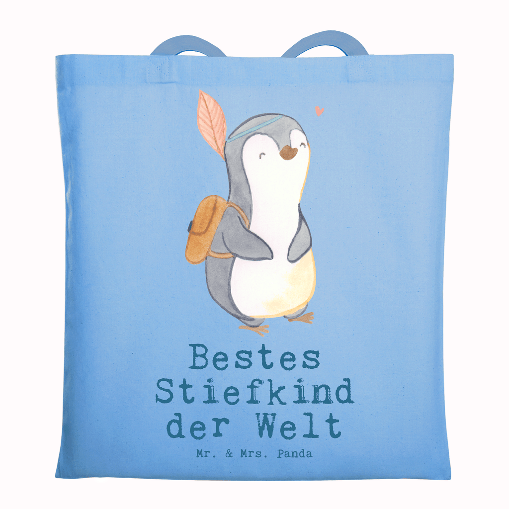 Tragetasche Pinguin Bestes Stiefkind der Welt Beuteltasche, Beutel, Einkaufstasche, Jutebeutel, Stoffbeutel, Tasche, Shopper, Umhängetasche, Strandtasche, Schultertasche, Stofftasche, Tragetasche, Badetasche, Jutetasche, Einkaufstüte, Laptoptasche, für, Dankeschön, Geschenk, Schenken, Geburtstag, Geburtstagsgeschenk, Geschenkidee, Danke, Bedanken, Mitbringsel, Freude machen, Geschenktipp, Stiefkind, angeheiratet, Kinder, Kind, Kid, Kids, Kiddy, Bestes, Tochter, Sohn, Nachwuchs, Geburt, Liebling, Taufe