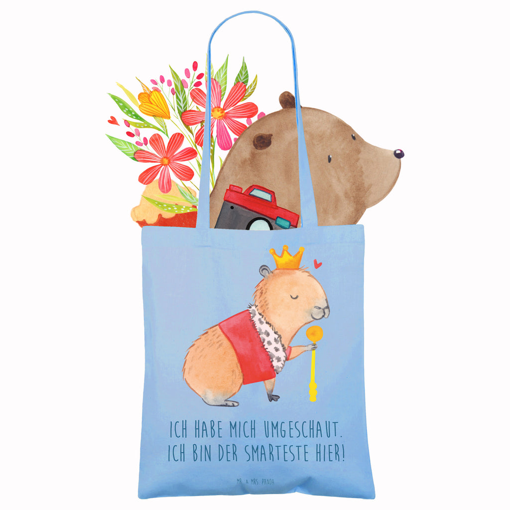 Tragetasche Capybara König Beuteltasche, Beutel, Einkaufstasche, Jutebeutel, Stoffbeutel, Tasche, Shopper, Umhängetasche, Strandtasche, Schultertasche, Stofftasche, Tragetasche, Badetasche, Jutetasche, Einkaufstüte, Laptoptasche, Tiermotive, Gute Laune, lustige Sprüche, Tiere, Capybara, König