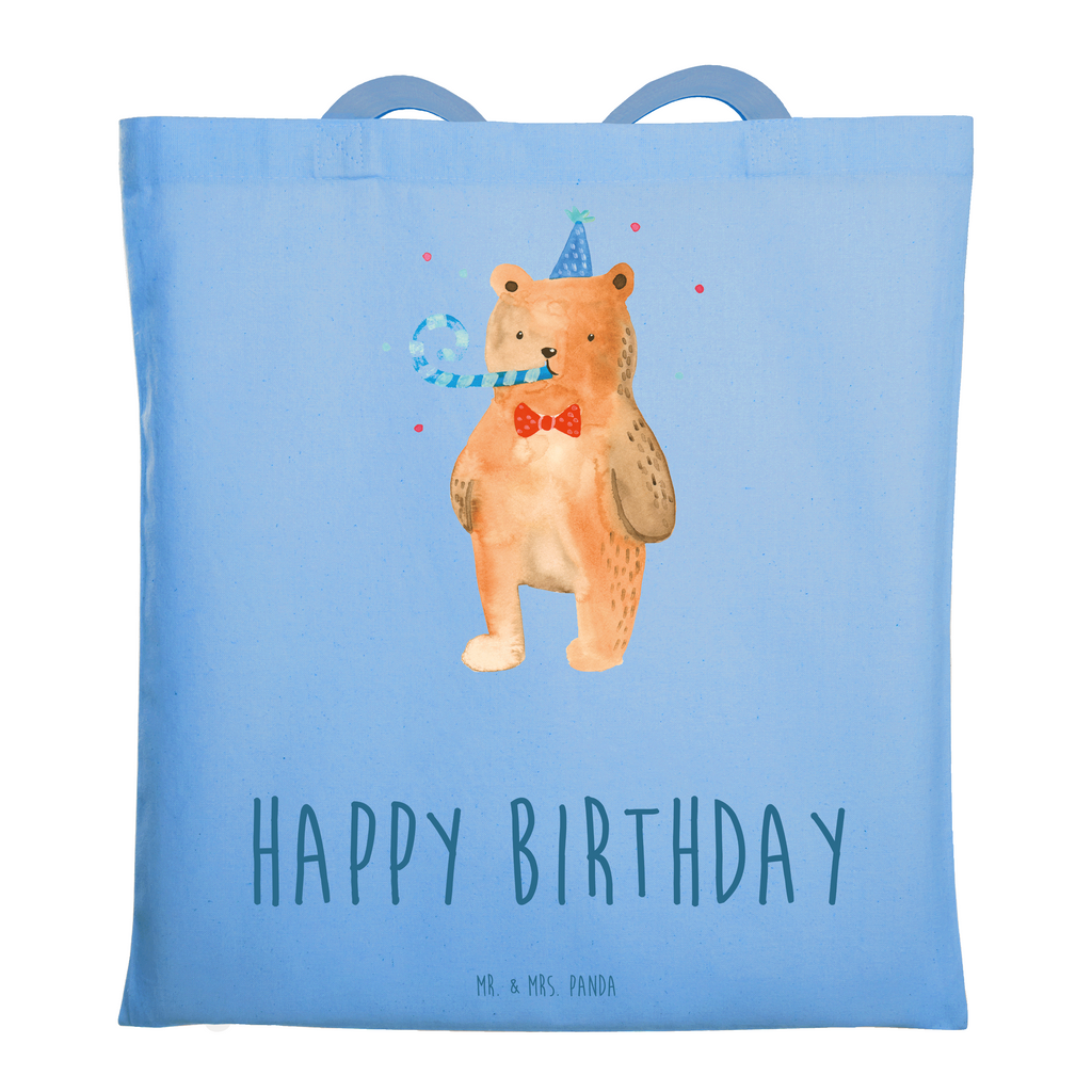 Tragetasche Birthday Bär Beuteltasche, Beutel, Einkaufstasche, Jutebeutel, Stoffbeutel, Tasche, Shopper, Umhängetasche, Strandtasche, Schultertasche, Stofftasche, Tragetasche, Badetasche, Jutetasche, Einkaufstüte, Laptoptasche, Bär, Teddy, Teddybär, Happy Birthday, Alles Gute, Glückwunsch, Geburtstag