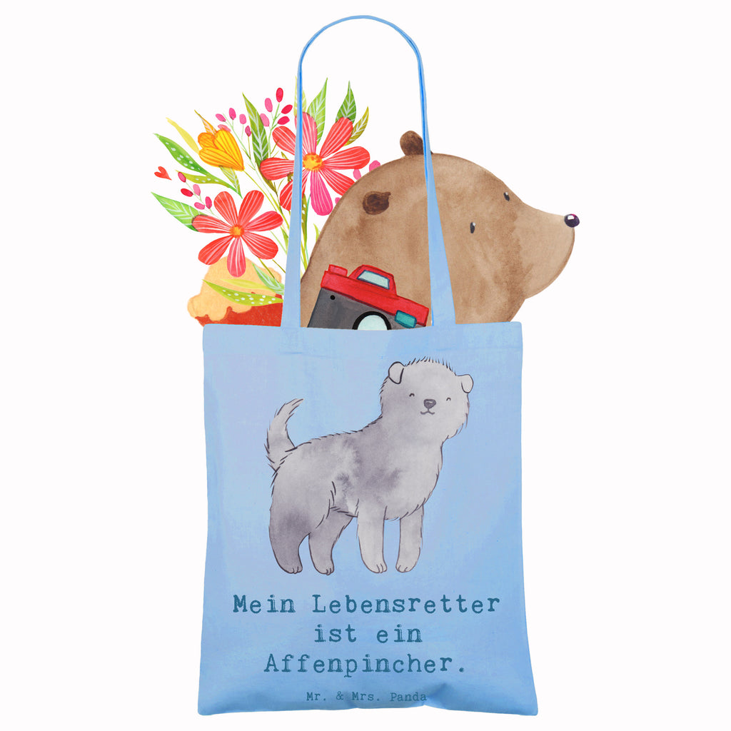 Tragetasche Affenpincher Lebensretter Beuteltasche, Beutel, Einkaufstasche, Jutebeutel, Stoffbeutel, Tasche, Shopper, Umhängetasche, Strandtasche, Schultertasche, Stofftasche, Tragetasche, Badetasche, Jutetasche, Einkaufstüte, Laptoptasche, Hund, Hunderasse, Rassehund, Hundebesitzer, Geschenk, Tierfreund, Schenken, Welpe, Affenpincher