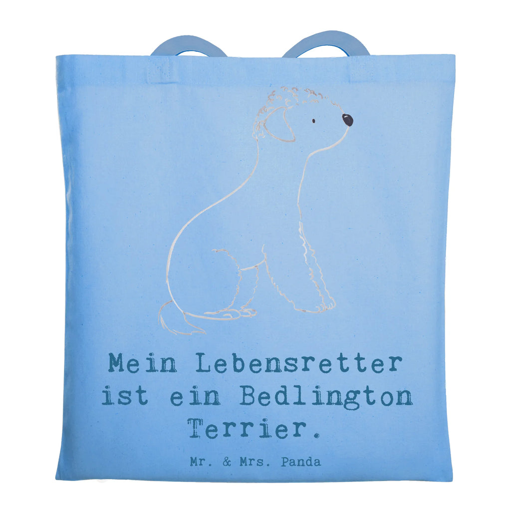 Tragetasche Bedlington Terrier Lebensretter Beuteltasche, Beutel, Einkaufstasche, Jutebeutel, Stoffbeutel, Tasche, Shopper, Umhängetasche, Strandtasche, Schultertasche, Stofftasche, Tragetasche, Badetasche, Jutetasche, Einkaufstüte, Laptoptasche, Hund, Hunderasse, Rassehund, Hundebesitzer, Geschenk, Tierfreund, Schenken, Welpe, Bedlington Terrier, Terrier