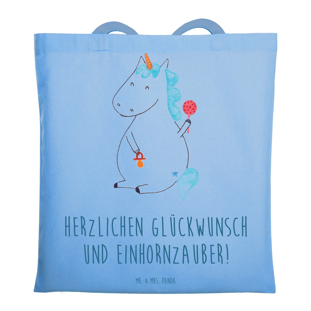 Tragetasche Einhorn Baby Beuteltasche, Beutel, Einkaufstasche, Jutebeutel, Stoffbeutel, Tasche, Shopper, Umhängetasche, Strandtasche, Schultertasche, Stofftasche, Tragetasche, Badetasche, Jutetasche, Einkaufstüte, Laptoptasche, Einhorn, Einhörner, Einhorn Deko, Unicorn, Mutter, Geburt, Geburtstag, erstes Kind, Baby, Babyglück, Nachwuchs, Eltern, Party, Kind, Schnuller