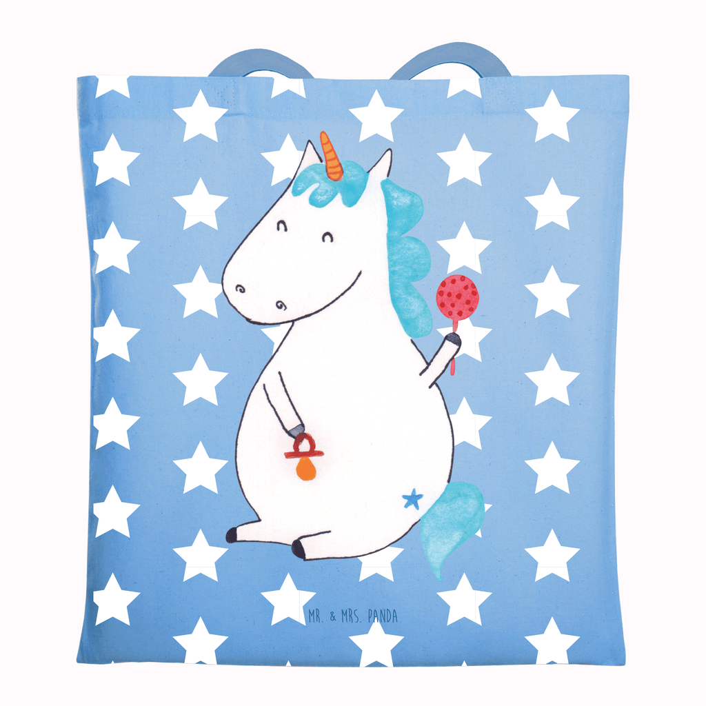 Tragetasche Einhorn Baby Beuteltasche, Beutel, Einkaufstasche, Jutebeutel, Stoffbeutel, Tasche, Shopper, Umhängetasche, Strandtasche, Schultertasche, Stofftasche, Tragetasche, Badetasche, Jutetasche, Einkaufstüte, Laptoptasche, Einhorn, Einhörner, Einhorn Deko, Unicorn, Mutter, Geburt, Geburtstag, erstes Kind, Baby, Babyglück, Nachwuchs, Eltern, Party, Kind, Schnuller