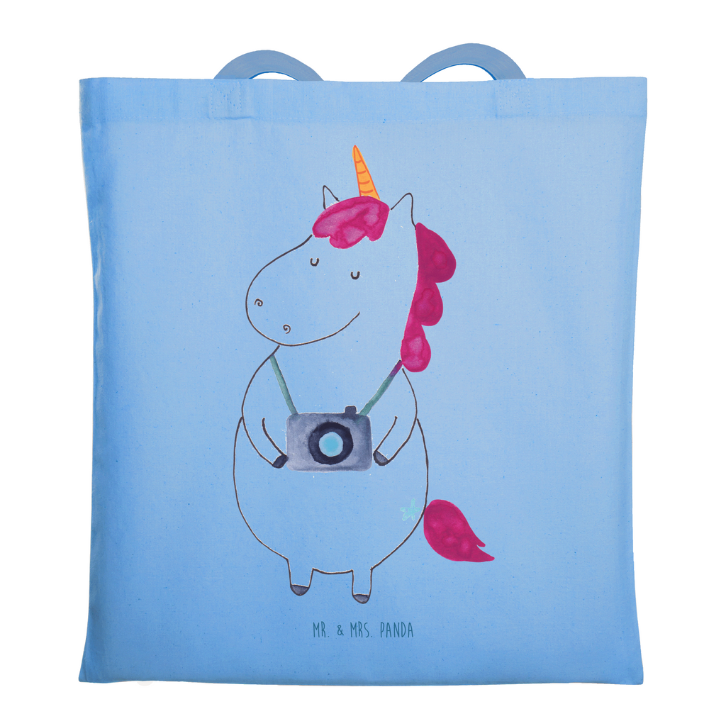 Tragetasche Einhorn Fotograf Beuteltasche, Beutel, Einkaufstasche, Jutebeutel, Stoffbeutel, Tasche, Shopper, Umhängetasche, Strandtasche, Schultertasche, Stofftasche, Tragetasche, Badetasche, Jutetasche, Einkaufstüte, Laptoptasche, Einhorn, Einhörner, Einhorn Deko, Pegasus, Unicorn, Fotograf, Fotografie, Kamera, Reisen, Weltreise, Weltenbummler, Urlaub, Tourist, Kurztrip, Reise, Städtereise