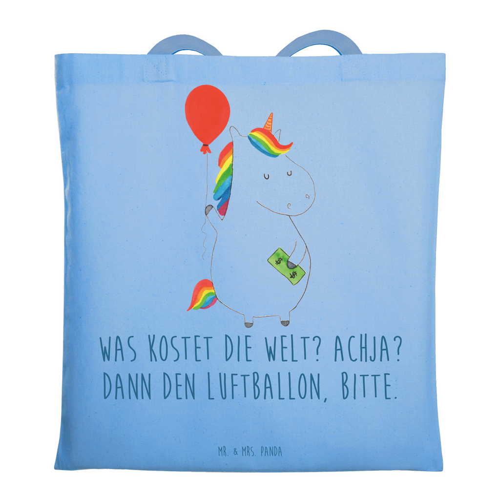 Tragetasche Einhorn Luftballon Beuteltasche, Beutel, Einkaufstasche, Jutebeutel, Stoffbeutel, Tasche, Shopper, Umhängetasche, Strandtasche, Schultertasche, Stofftasche, Tragetasche, Badetasche, Jutetasche, Einkaufstüte, Laptoptasche, Einhorn, Einhörner, Einhorn Deko, Pegasus, Unicorn, Luftballon, Geld, Lebenslust, Freude, Geschenk, Freundin