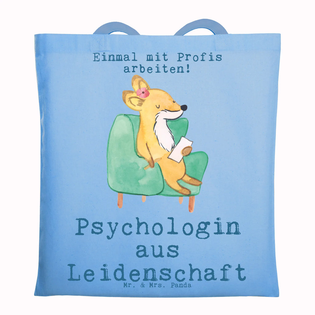 Tragetasche Psychologin aus Leidenschaft Beuteltasche, Beutel, Einkaufstasche, Jutebeutel, Stoffbeutel, Tasche, Shopper, Umhängetasche, Strandtasche, Schultertasche, Stofftasche, Tragetasche, Badetasche, Jutetasche, Einkaufstüte, Laptoptasche, Beruf, Ausbildung, Jubiläum, Abschied, Rente, Kollege, Kollegin, Geschenk, Schenken, Arbeitskollege, Mitarbeiter, Firma, Danke, Dankeschön