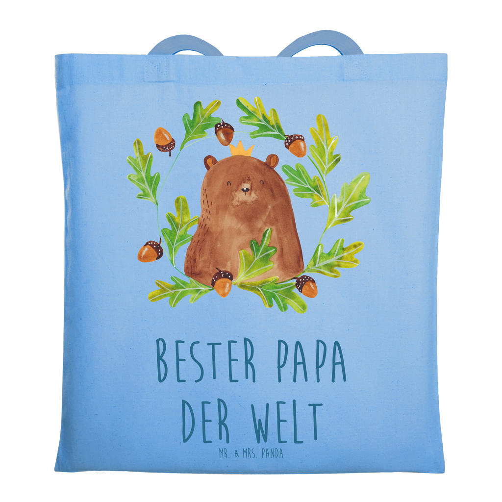 Tragetasche Bär König Beuteltasche, Beutel, Einkaufstasche, Jutebeutel, Stoffbeutel, Tasche, Shopper, Umhängetasche, Strandtasche, Schultertasche, Stofftasche, Tragetasche, Badetasche, Jutetasche, Einkaufstüte, Laptoptasche, Bär, Teddy, Teddybär, Papa, Papa Bär, bester Vater, bester Papa, weltbester Papa, Vatertag, Vater, Dad, Daddy, Papi