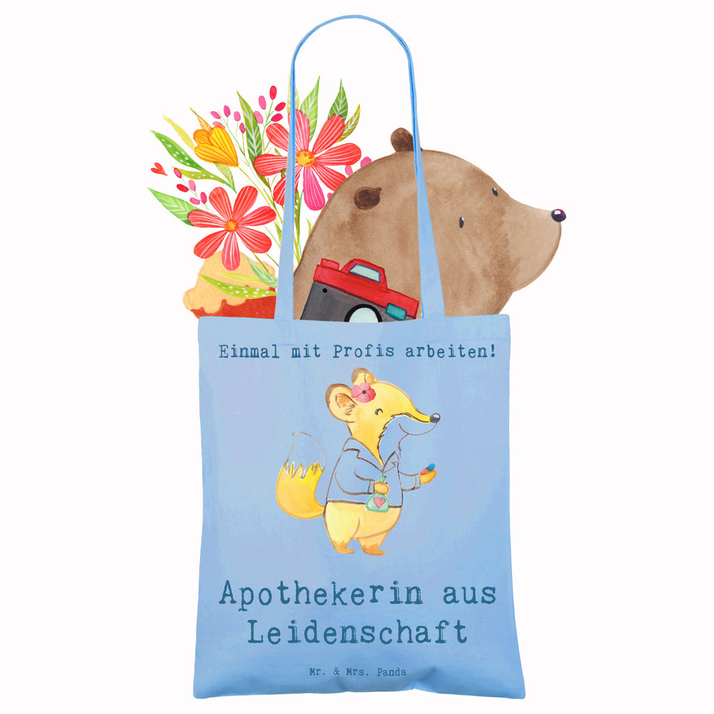 Tragetasche Apothekerin aus Leidenschaft Beuteltasche, Beutel, Einkaufstasche, Jutebeutel, Stoffbeutel, Tasche, Shopper, Umhängetasche, Strandtasche, Schultertasche, Stofftasche, Tragetasche, Badetasche, Jutetasche, Einkaufstüte, Laptoptasche, Beruf, Ausbildung, Jubiläum, Abschied, Rente, Kollege, Kollegin, Geschenk, Schenken, Arbeitskollege, Mitarbeiter, Firma, Danke, Dankeschön, Apothekerin, Pharmazie, Staatsexamen, Approbation, Eröffnung Apotheke