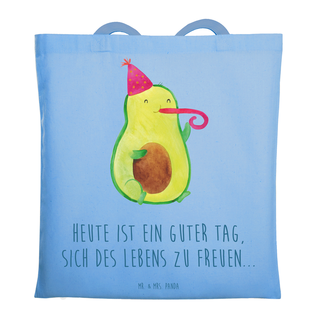 Tragetasche Avocado Partyhupe Beuteltasche, Beutel, Einkaufstasche, Jutebeutel, Stoffbeutel, Tasche, Shopper, Umhängetasche, Strandtasche, Schultertasche, Stofftasche, Tragetasche, Badetasche, Jutetasche, Einkaufstüte, Laptoptasche, Avocado, Veggie, Vegan, Gesund, Party, Feierlichkeit, Feier, Fete, Geburtstag, Gute Laune, Tröte