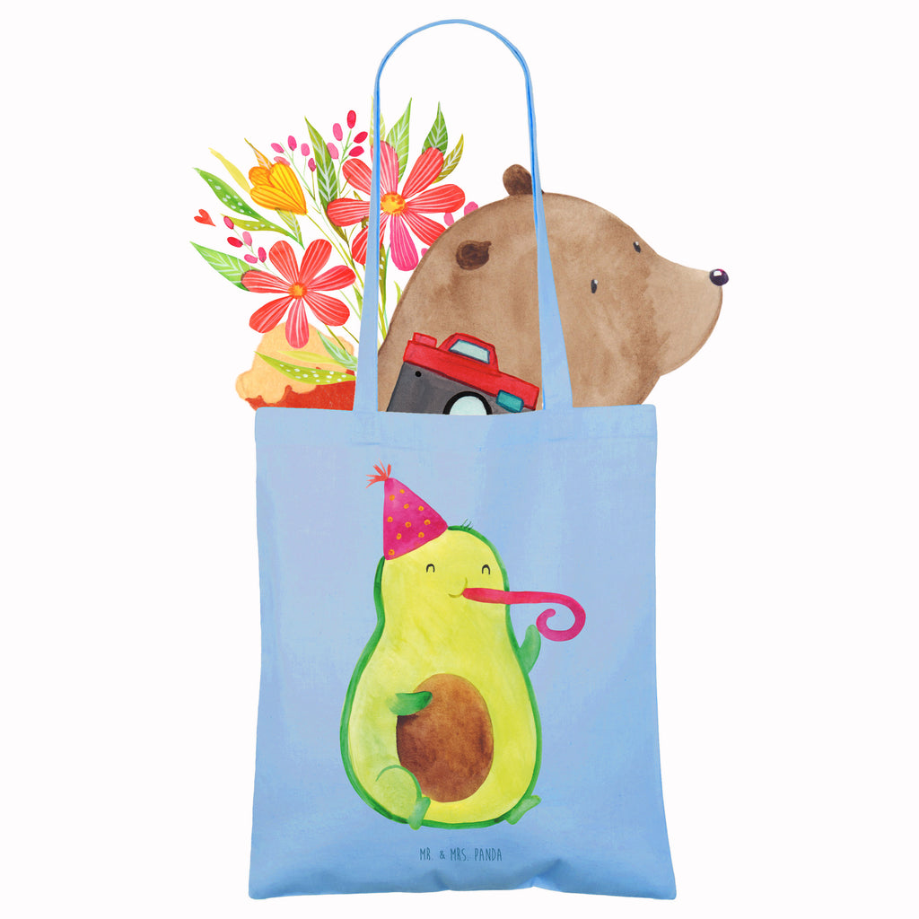 Tragetasche Avocado Partyhupe Beuteltasche, Beutel, Einkaufstasche, Jutebeutel, Stoffbeutel, Tasche, Shopper, Umhängetasche, Strandtasche, Schultertasche, Stofftasche, Tragetasche, Badetasche, Jutetasche, Einkaufstüte, Laptoptasche, Avocado, Veggie, Vegan, Gesund, Party, Feierlichkeit, Feier, Fete, Geburtstag, Gute Laune, Tröte