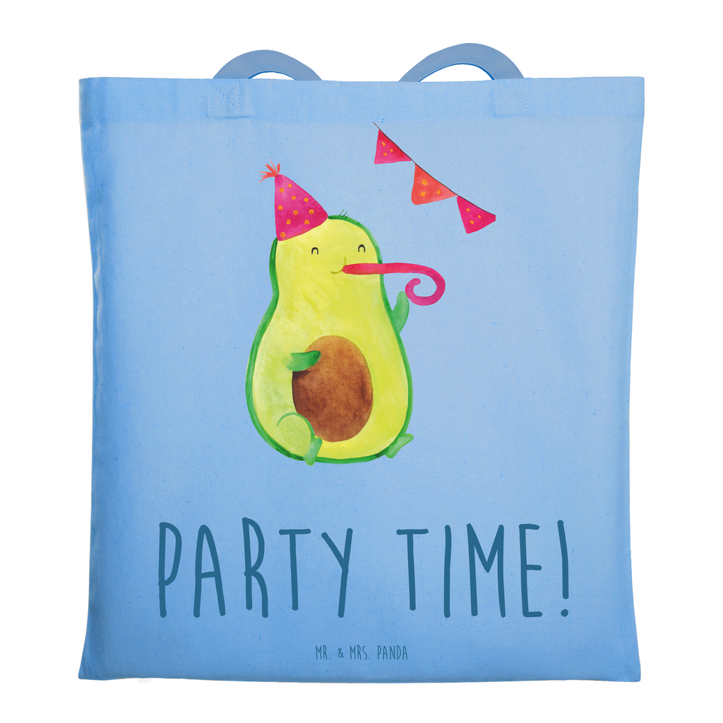 Tragetasche Avocado Party Time Beuteltasche, Beutel, Einkaufstasche, Jutebeutel, Stoffbeutel, Tasche, Shopper, Umhängetasche, Strandtasche, Schultertasche, Stofftasche, Tragetasche, Badetasche, Jutetasche, Einkaufstüte, Laptoptasche, Avocado, Veggie, Vegan, Gesund