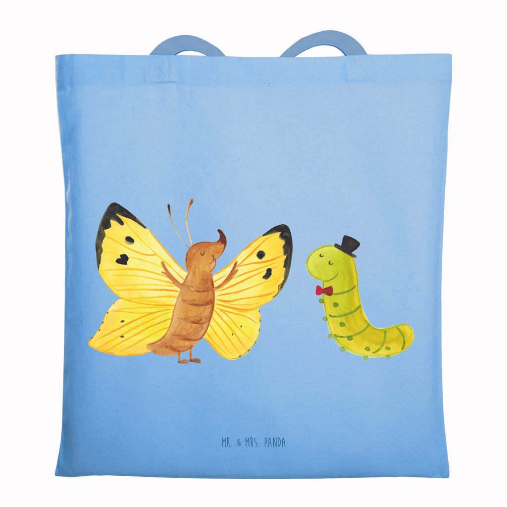 Tragetasche Raupe Schmetterling Beuteltasche, Beutel, Einkaufstasche, Jutebeutel, Stoffbeutel, Tasche, Shopper, Umhängetasche, Strandtasche, Schultertasche, Stofftasche, Tragetasche, Badetasche, Jutetasche, Einkaufstüte, Laptoptasche, Tiermotive, Gute Laune, lustige Sprüche, Tiere, Raupe, Schmetterling, Zitronenfalter, Entwicklung, Erwachsen werden, Kokon, Hut, Hütchen, Schönheit, Aufwachsen