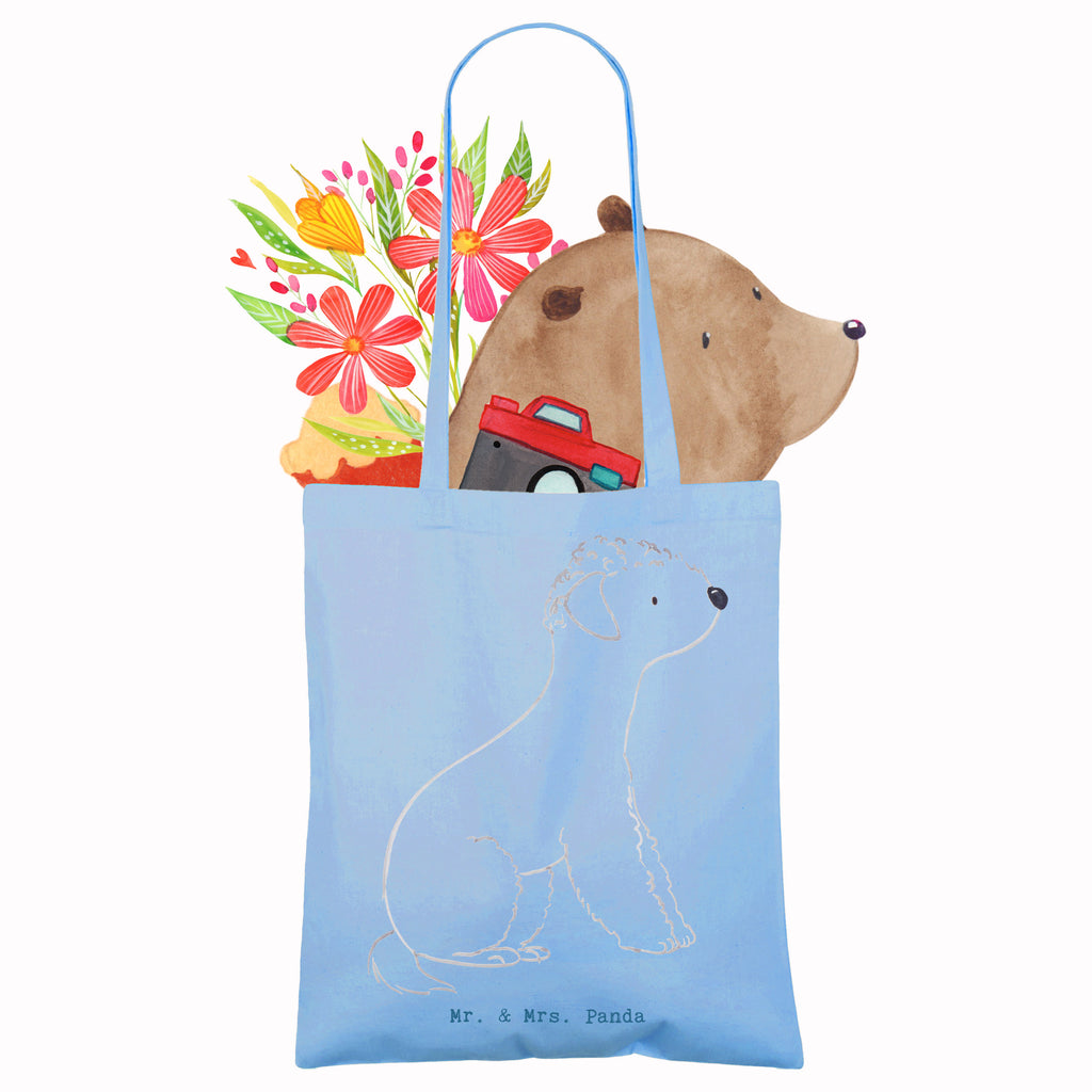 Tragetasche Bedlington Terrier Moment Beuteltasche, Beutel, Einkaufstasche, Jutebeutel, Stoffbeutel, Tasche, Shopper, Umhängetasche, Strandtasche, Schultertasche, Stofftasche, Tragetasche, Badetasche, Jutetasche, Einkaufstüte, Laptoptasche, Hund, Hunderasse, Rassehund, Hundebesitzer, Geschenk, Tierfreund, Schenken, Welpe, Bedlington Terrier, Terrier