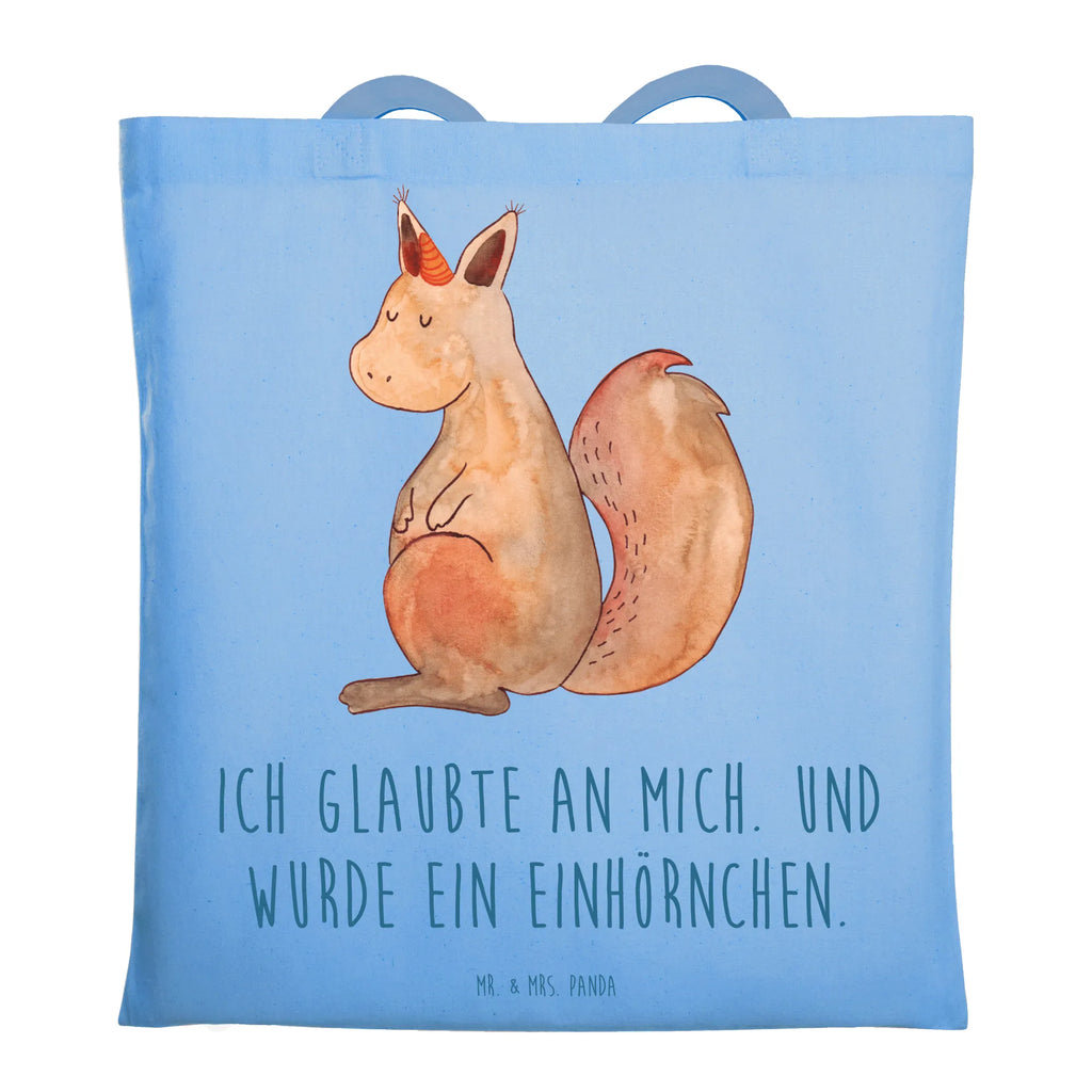 Tragetasche Einhorn Glauben Beuteltasche, Beutel, Einkaufstasche, Jutebeutel, Stoffbeutel, Tasche, Shopper, Umhängetasche, Strandtasche, Schultertasche, Stofftasche, Tragetasche, Badetasche, Jutetasche, Einkaufstüte, Laptoptasche, Einhorn, Einhörner, Einhorn Deko, Unicorn, Einhörnchen, Eichhörnchen, Eichhorn