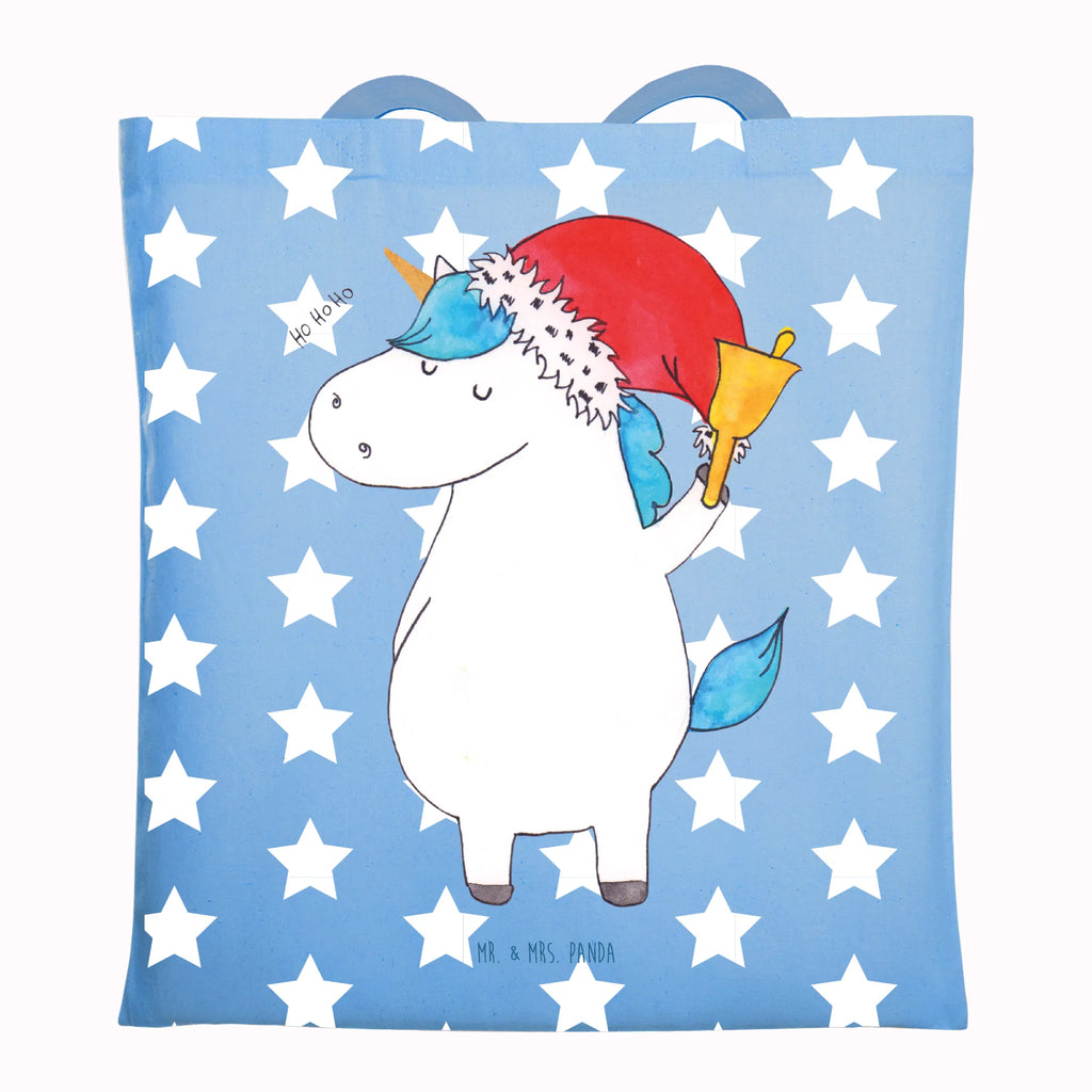 Tragetasche Einhorn Weihnachtsmann Beuteltasche, Beutel, Einkaufstasche, Jutebeutel, Stoffbeutel, Tasche, Shopper, Umhängetasche, Strandtasche, Schultertasche, Stofftasche, Tragetasche, Badetasche, Jutetasche, Einkaufstüte, Laptoptasche, Einhorn, Einhörner, Einhorn Deko, Pegasus, Unicorn, Gin, Schokolade, Schoki, Weihnachten, Weihnachtsmann, Nikolaus, Wunschzettel, Wunschliste, Feenstaub