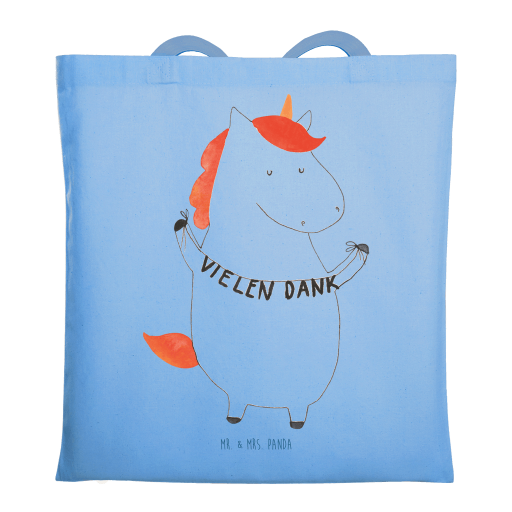 Tragetasche Einhorn Vielen Dank Beuteltasche, Beutel, Einkaufstasche, Jutebeutel, Stoffbeutel, Tasche, Shopper, Umhängetasche, Strandtasche, Schultertasche, Stofftasche, Tragetasche, Badetasche, Jutetasche, Einkaufstüte, Laptoptasche, Einhorn, Einhörner, Einhorn Deko, Pegasus, Unicorn, Danke, vielen Dank, Dankeschön, Danksagung