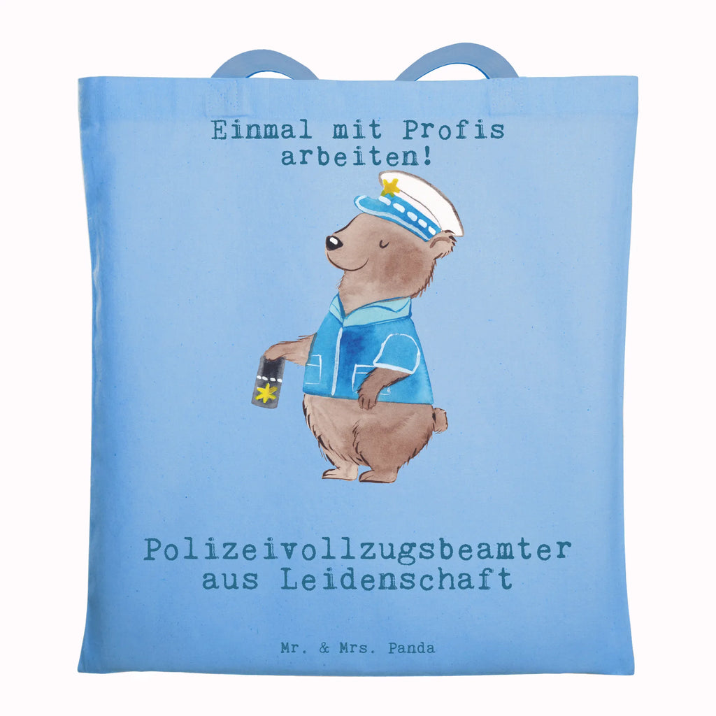 Tragetasche Polizeivollzugsbeamter aus Leidenschaft Beuteltasche, Beutel, Einkaufstasche, Jutebeutel, Stoffbeutel, Tasche, Shopper, Umhängetasche, Strandtasche, Schultertasche, Stofftasche, Tragetasche, Badetasche, Jutetasche, Einkaufstüte, Laptoptasche, Beruf, Ausbildung, Jubiläum, Abschied, Rente, Kollege, Kollegin, Geschenk, Schenken, Arbeitskollege, Mitarbeiter, Firma, Danke, Dankeschön, Polizeivollzugsbeamter, Polizist, Polizei