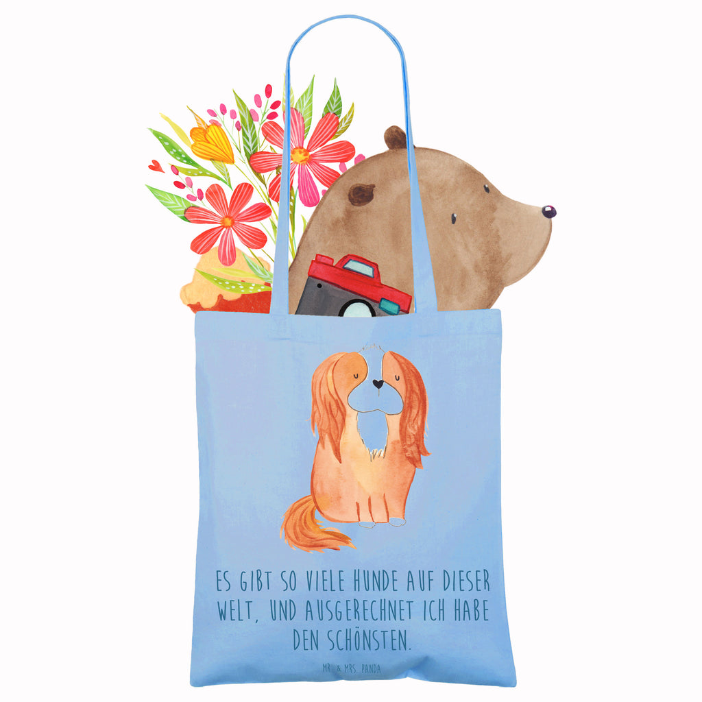 Tragetasche Hund Cavalier King Charles Spaniel Beuteltasche, Beutel, Einkaufstasche, Jutebeutel, Stoffbeutel, Tasche, Shopper, Umhängetasche, Strandtasche, Schultertasche, Stofftasche, Tragetasche, Badetasche, Jutetasche, Einkaufstüte, Laptoptasche, Hund, Hundemotiv, Haustier, Hunderasse, Tierliebhaber, Hundebesitzer, Sprüche, Cavalier King Charles Spaniel, Cockerspaniel, Spaniel, Spruch, schönster Hund