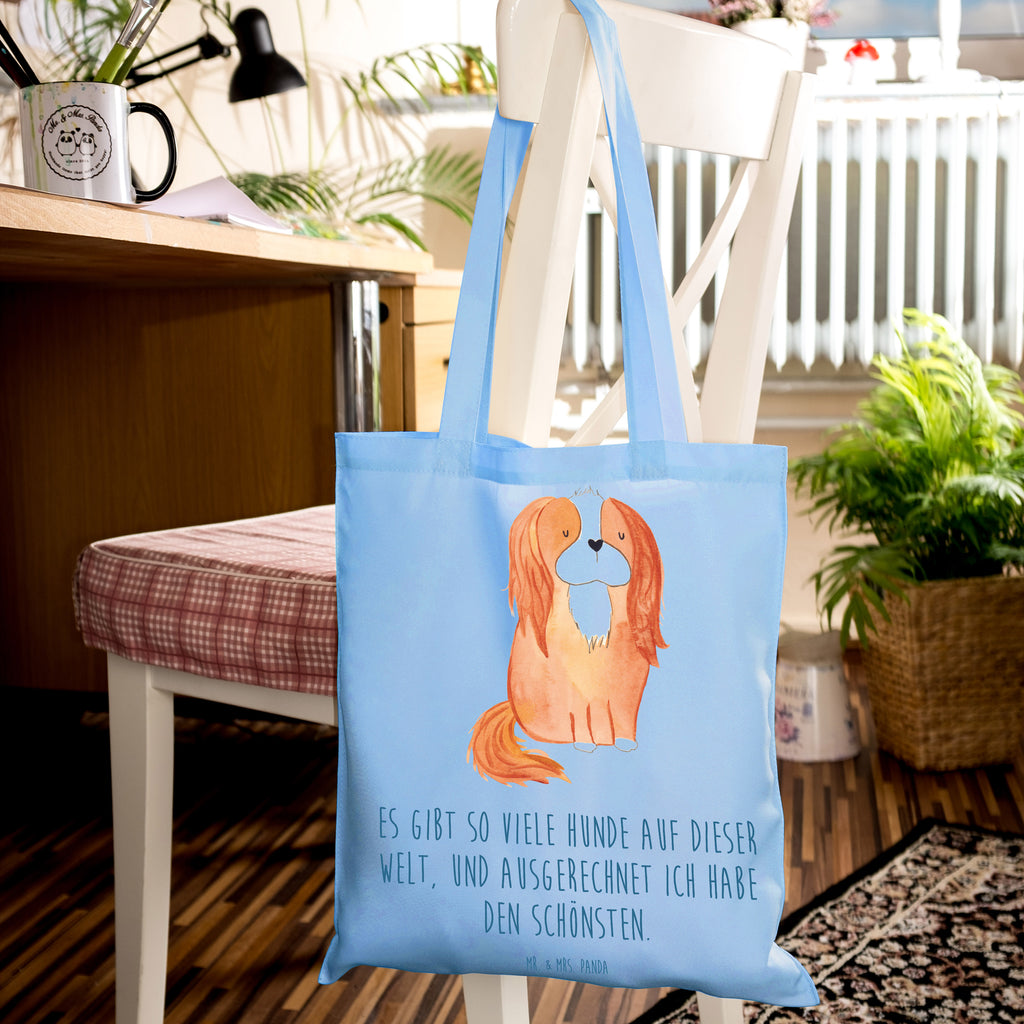 Tragetasche Hund Cavalier King Charles Spaniel Beuteltasche, Beutel, Einkaufstasche, Jutebeutel, Stoffbeutel, Tasche, Shopper, Umhängetasche, Strandtasche, Schultertasche, Stofftasche, Tragetasche, Badetasche, Jutetasche, Einkaufstüte, Laptoptasche, Hund, Hundemotiv, Haustier, Hunderasse, Tierliebhaber, Hundebesitzer, Sprüche, Cavalier King Charles Spaniel, Cockerspaniel, Spaniel, Spruch, schönster Hund