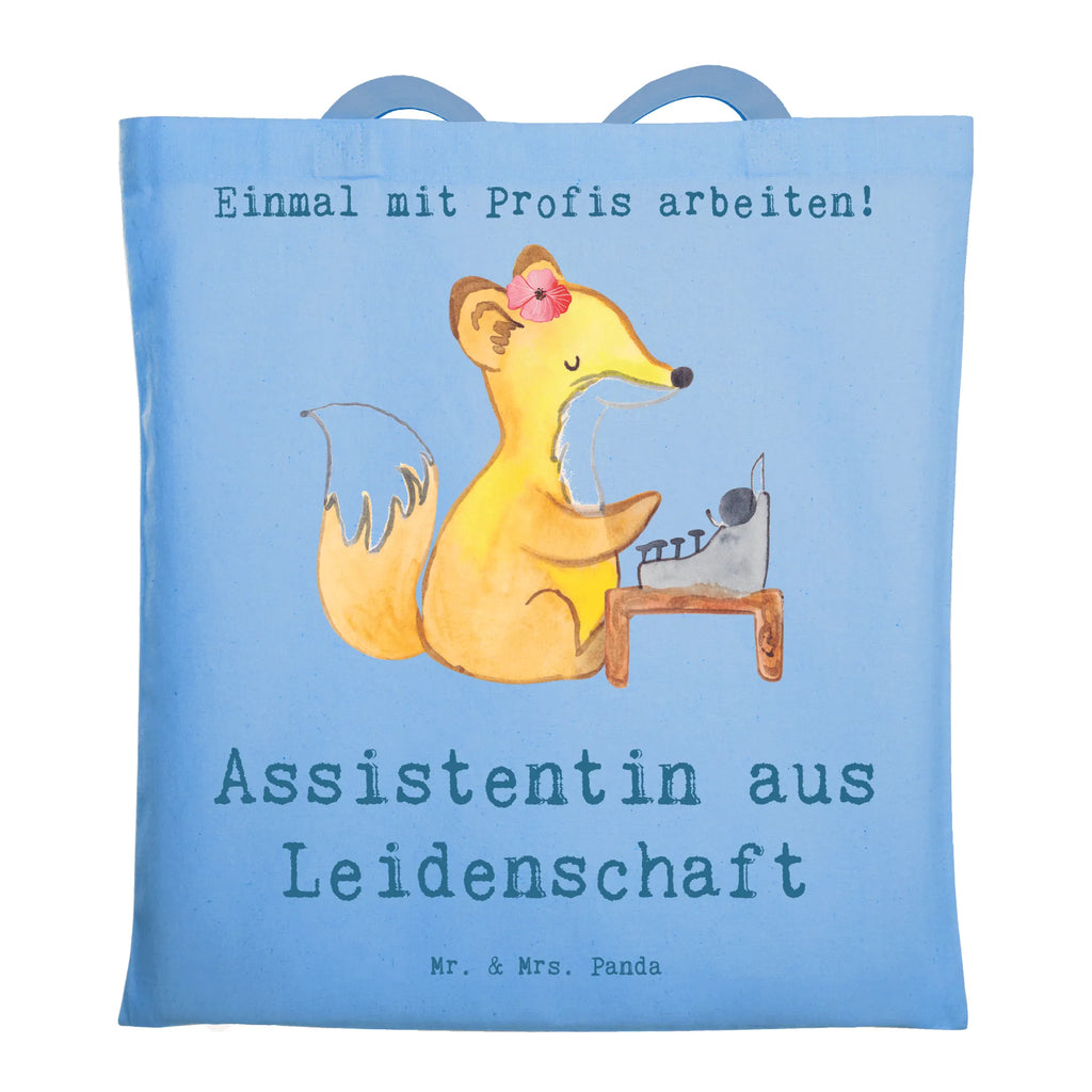 Tragetasche Assistentin aus Leidenschaft Beuteltasche, Beutel, Einkaufstasche, Jutebeutel, Stoffbeutel, Tasche, Shopper, Umhängetasche, Strandtasche, Schultertasche, Stofftasche, Tragetasche, Badetasche, Jutetasche, Einkaufstüte, Laptoptasche, Beruf, Ausbildung, Jubiläum, Abschied, Rente, Kollege, Kollegin, Geschenk, Schenken, Arbeitskollege, Mitarbeiter, Firma, Danke, Dankeschön