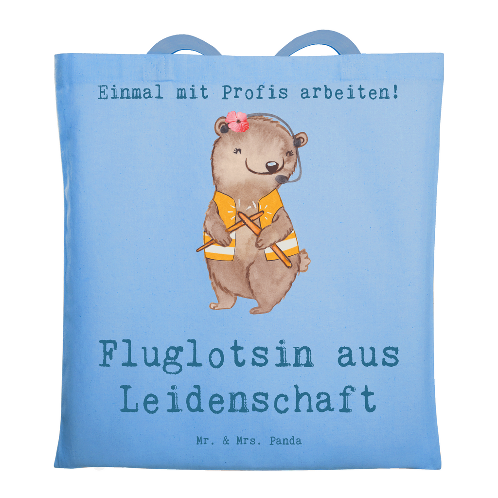 Tragetasche Fluglotsin aus Leidenschaft Beuteltasche, Beutel, Einkaufstasche, Jutebeutel, Stoffbeutel, Tasche, Shopper, Umhängetasche, Strandtasche, Schultertasche, Stofftasche, Tragetasche, Badetasche, Jutetasche, Einkaufstüte, Laptoptasche, Beruf, Ausbildung, Jubiläum, Abschied, Rente, Kollege, Kollegin, Geschenk, Schenken, Arbeitskollege, Mitarbeiter, Firma, Danke, Dankeschön, Fluglotsin, Flugverkehrsleiterin, Luftfahrtpersonal, Flugsicherung