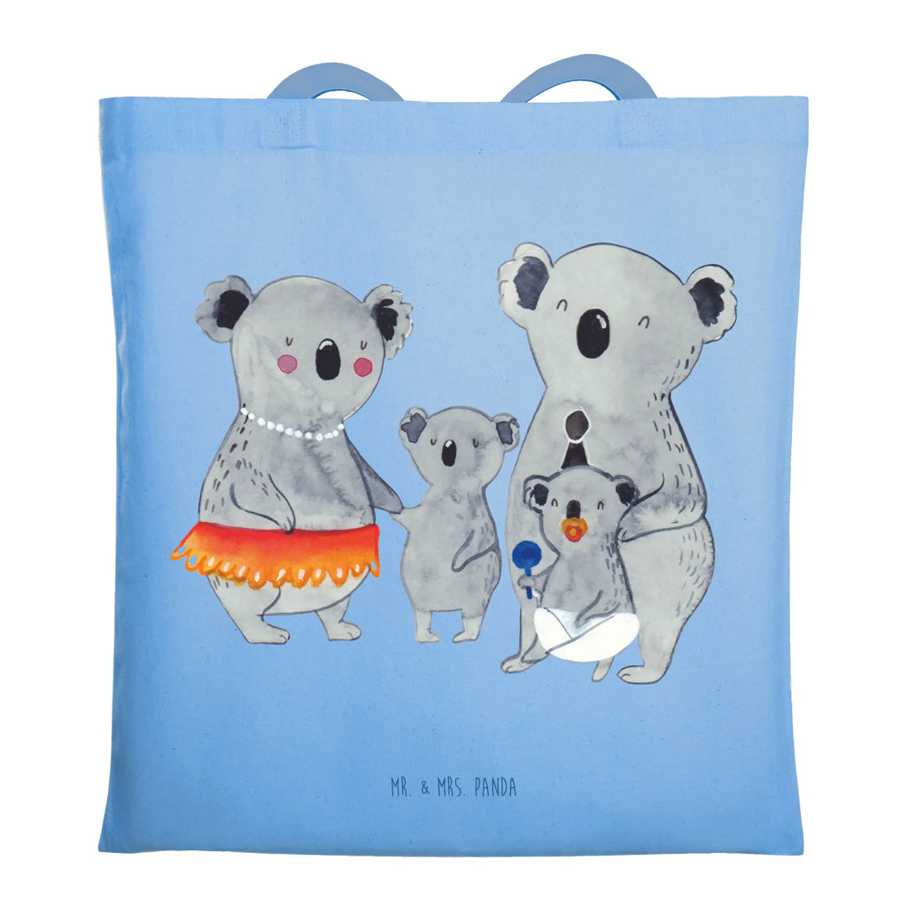 Tragetasche Koala Familie Beuteltasche, Beutel, Einkaufstasche, Jutebeutel, Stoffbeutel, Tasche, Shopper, Umhängetasche, Strandtasche, Schultertasche, Stofftasche, Tragetasche, Badetasche, Jutetasche, Einkaufstüte, Laptoptasche, Familie, Vatertag, Muttertag, Bruder, Schwester, Mama, Papa, Oma, Opa, Koala, Koalas, Family, Kinder, Geschwister, Familienleben