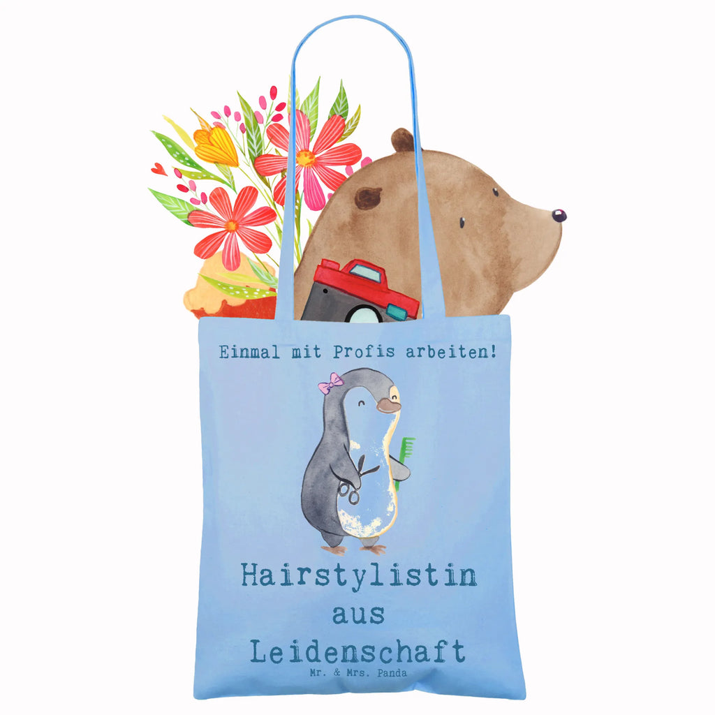 Tragetasche Hairstylistin aus Leidenschaft Beuteltasche, Beutel, Einkaufstasche, Jutebeutel, Stoffbeutel, Tasche, Shopper, Umhängetasche, Strandtasche, Schultertasche, Stofftasche, Tragetasche, Badetasche, Jutetasche, Einkaufstüte, Laptoptasche, Beruf, Ausbildung, Jubiläum, Abschied, Rente, Kollege, Kollegin, Geschenk, Schenken, Arbeitskollege, Mitarbeiter, Firma, Danke, Dankeschön, Frisörin, Haarstylistin, Hairstylistin, Friseursalon