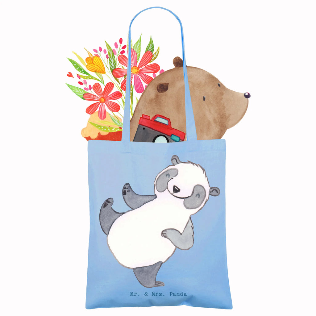 Tragetasche Panda Kampfkunst Beuteltasche, Beutel, Einkaufstasche, Jutebeutel, Stoffbeutel, Tasche, Shopper, Umhängetasche, Strandtasche, Schultertasche, Stofftasche, Tragetasche, Badetasche, Jutetasche, Einkaufstüte, Laptoptasche, Geschenk, Sport, Sportart, Hobby, Schenken, Danke, Dankeschön, Auszeichnung, Gewinn, Sportler, Kampfkunst, Kampfsportarten, Selbstverteidigung