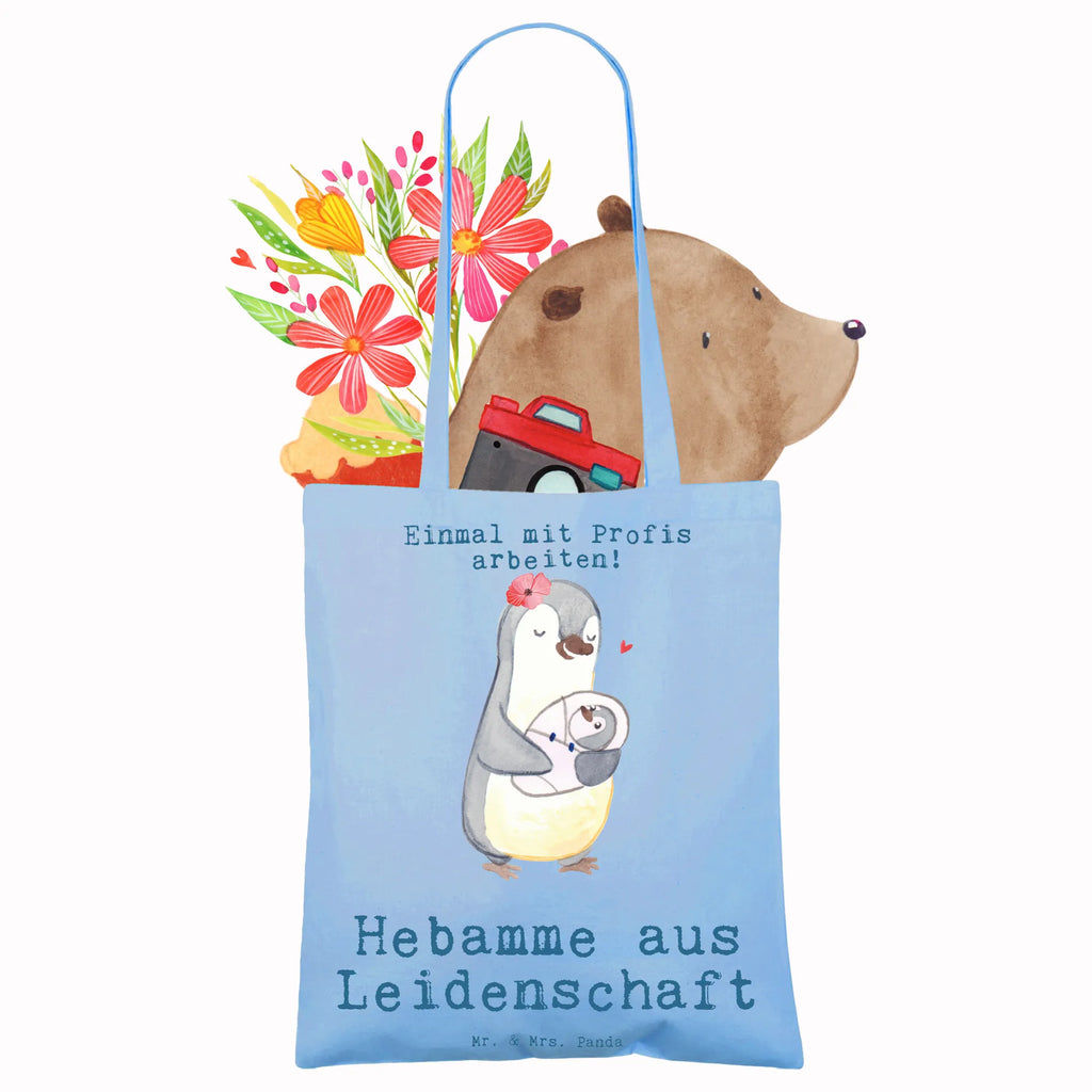 Tragetasche Hebamme aus Leidenschaft Beuteltasche, Beutel, Einkaufstasche, Jutebeutel, Stoffbeutel, Tasche, Shopper, Umhängetasche, Strandtasche, Schultertasche, Stofftasche, Tragetasche, Badetasche, Jutetasche, Einkaufstüte, Laptoptasche, Beruf, Ausbildung, Jubiläum, Abschied, Rente, Kollege, Kollegin, Geschenk, Schenken, Arbeitskollege, Mitarbeiter, Firma, Danke, Dankeschön, Hebamme, Geburtshelfer