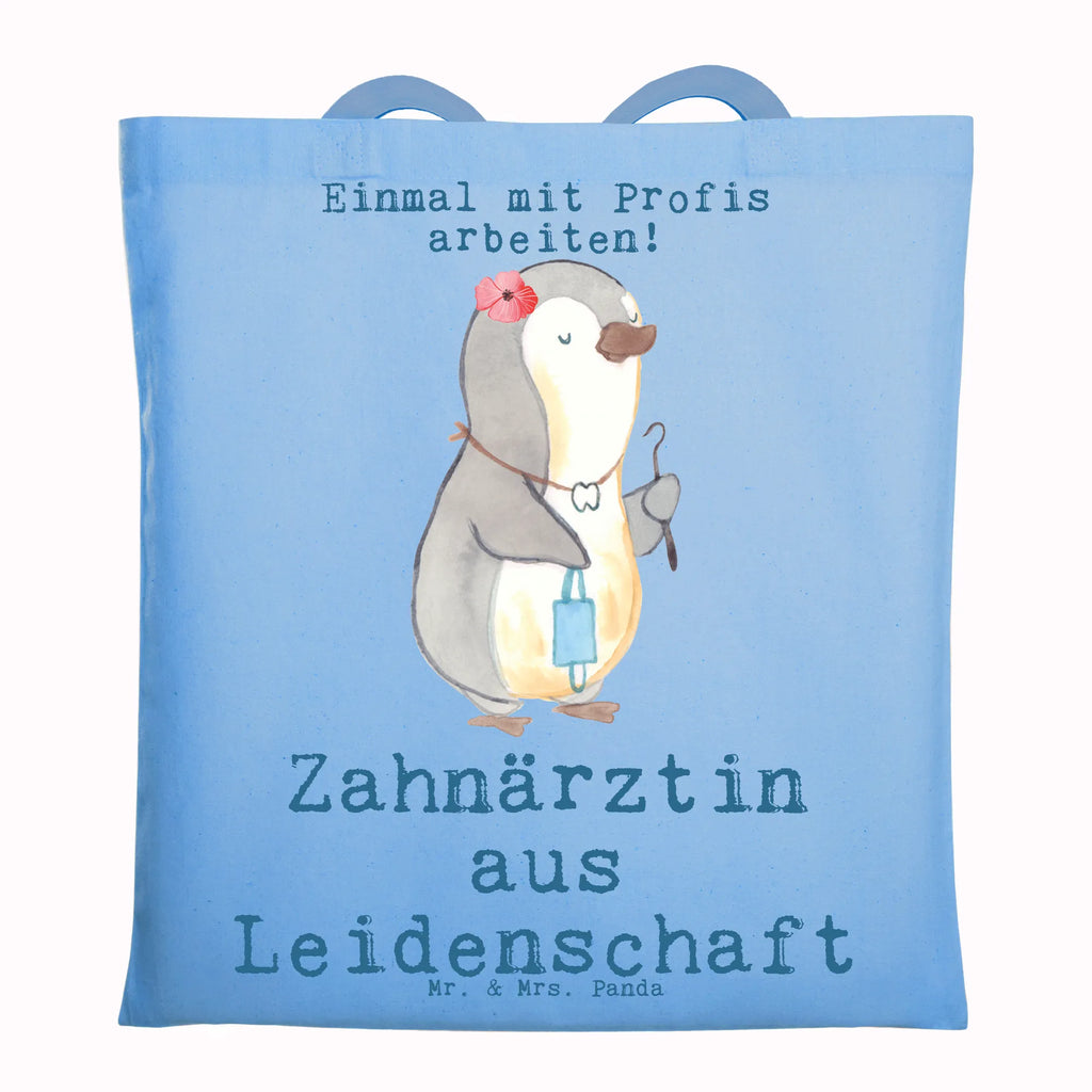 Tragetasche Zahnärztin aus Leidenschaft Beuteltasche, Beutel, Einkaufstasche, Jutebeutel, Stoffbeutel, Tasche, Shopper, Umhängetasche, Strandtasche, Schultertasche, Stofftasche, Tragetasche, Badetasche, Jutetasche, Einkaufstüte, Laptoptasche, Beruf, Ausbildung, Jubiläum, Abschied, Rente, Kollege, Kollegin, Geschenk, Schenken, Arbeitskollege, Mitarbeiter, Firma, Danke, Dankeschön