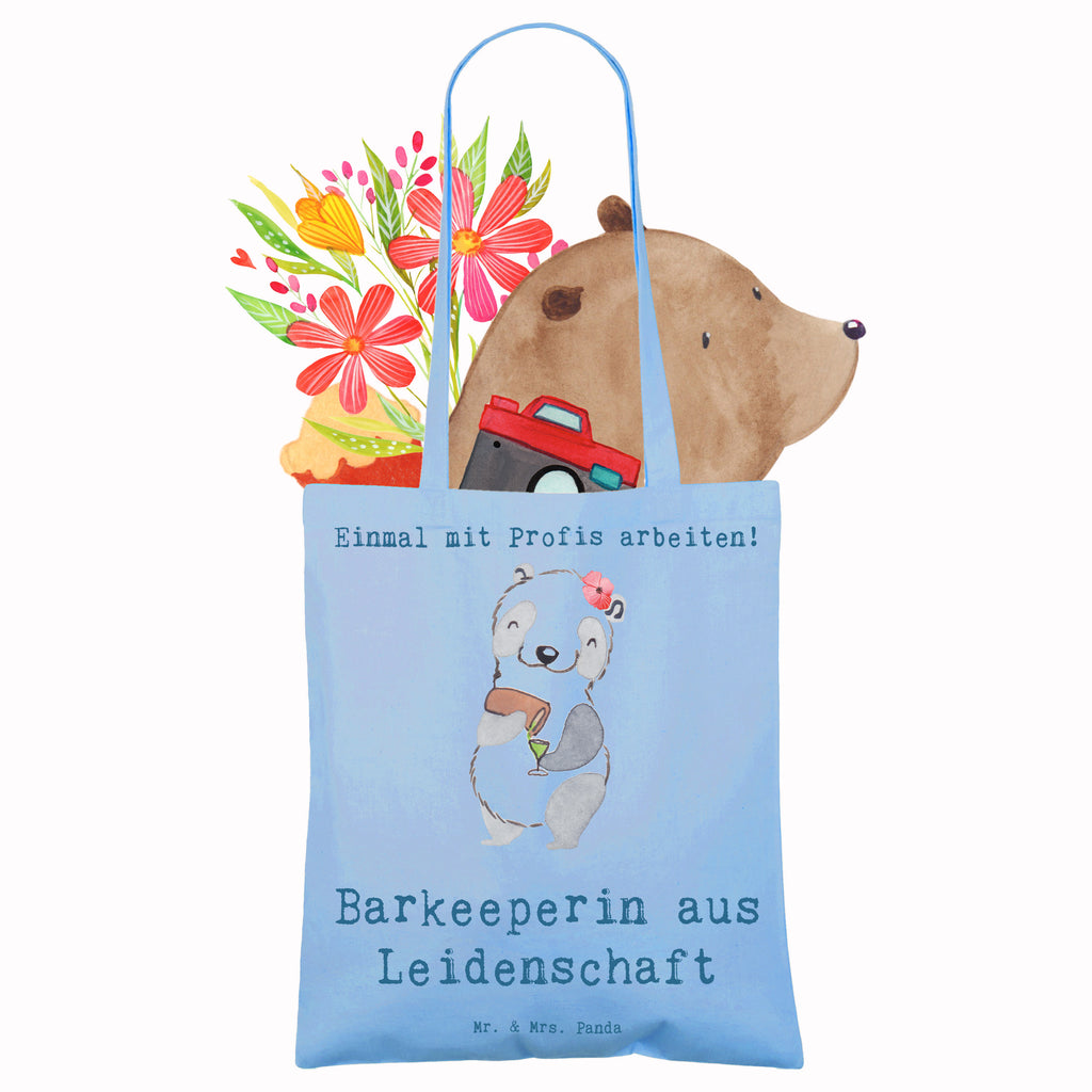 Tragetasche Barkeeperin aus Leidenschaft Beuteltasche, Beutel, Einkaufstasche, Jutebeutel, Stoffbeutel, Tasche, Shopper, Umhängetasche, Strandtasche, Schultertasche, Stofftasche, Tragetasche, Badetasche, Jutetasche, Einkaufstüte, Laptoptasche, Beruf, Ausbildung, Jubiläum, Abschied, Rente, Kollege, Kollegin, Geschenk, Schenken, Arbeitskollege, Mitarbeiter, Firma, Danke, Dankeschön, Barkeeperin, Barfrau, Bartender, Barbesitzerin, Kurs