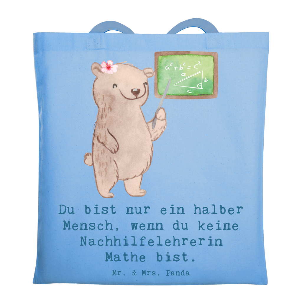 Tragetasche Nachhilfelehrerin Mathe mit Herz Beuteltasche, Beutel, Einkaufstasche, Jutebeutel, Stoffbeutel, Tasche, Shopper, Umhängetasche, Strandtasche, Schultertasche, Stofftasche, Tragetasche, Badetasche, Jutetasche, Einkaufstüte, Laptoptasche, Beruf, Ausbildung, Jubiläum, Abschied, Rente, Kollege, Kollegin, Geschenk, Schenken, Arbeitskollege, Mitarbeiter, Firma, Danke, Dankeschön, Mathematik Nachhilfelehrerin, Mathe Nachhilfe, Nachhilfeunterrricht