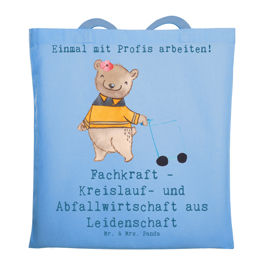 Tragetasche Fachkraft - Kreislauf- und Abfallwirtschaft aus Leidenschaft Beuteltasche, Beutel, Einkaufstasche, Jutebeutel, Stoffbeutel, Tasche, Shopper, Umhängetasche, Strandtasche, Schultertasche, Stofftasche, Tragetasche, Badetasche, Jutetasche, Einkaufstüte, Laptoptasche, Beruf, Ausbildung, Jubiläum, Abschied, Rente, Kollege, Kollegin, Geschenk, Schenken, Arbeitskollege, Mitarbeiter, Firma, Danke, Dankeschön, Müllwerker, Fachkraft Kreislauf- und Abfallwirtschaft, Müllentsorger, Kehrichtmann, Müllmann, Müllfahrer