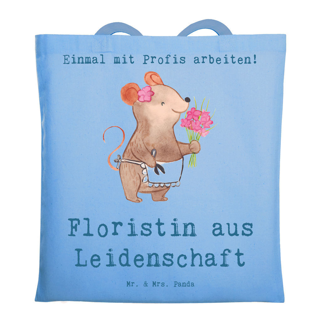 Tragetasche Floristin aus Leidenschaft Beuteltasche, Beutel, Einkaufstasche, Jutebeutel, Stoffbeutel, Tasche, Shopper, Umhängetasche, Strandtasche, Schultertasche, Stofftasche, Tragetasche, Badetasche, Jutetasche, Einkaufstüte, Laptoptasche, Beruf, Ausbildung, Jubiläum, Abschied, Rente, Kollege, Kollegin, Geschenk, Schenken, Arbeitskollege, Mitarbeiter, Firma, Danke, Dankeschön, Blumenhändlerin, Floristin, Blumenlanden, Blumenprofi