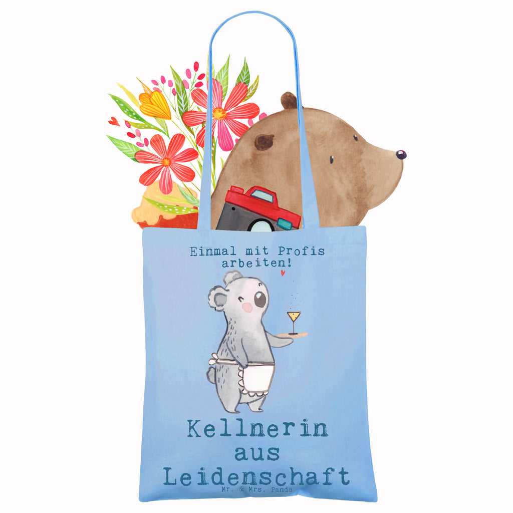 Tragetasche Kellnerin aus Leidenschaft Beuteltasche, Beutel, Einkaufstasche, Jutebeutel, Stoffbeutel, Tasche, Shopper, Umhängetasche, Strandtasche, Schultertasche, Stofftasche, Tragetasche, Badetasche, Jutetasche, Einkaufstüte, Laptoptasche, Beruf, Ausbildung, Jubiläum, Abschied, Rente, Kollege, Kollegin, Geschenk, Schenken, Arbeitskollege, Mitarbeiter, Firma, Danke, Dankeschön, Kellnerin, Servicekraft, Restaurant