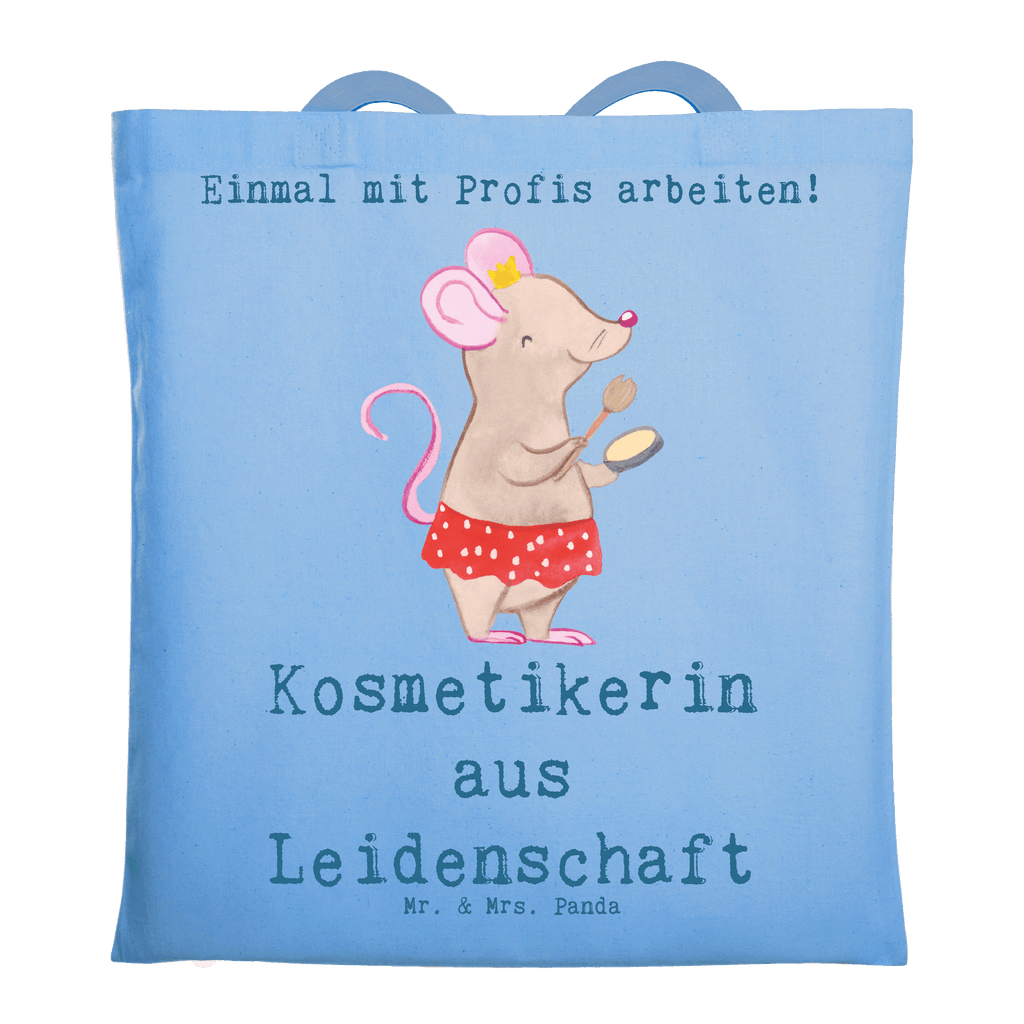 Tragetasche Kosmetikerin aus Leidenschaft Beuteltasche, Beutel, Einkaufstasche, Jutebeutel, Stoffbeutel, Tasche, Shopper, Umhängetasche, Strandtasche, Schultertasche, Stofftasche, Tragetasche, Badetasche, Jutetasche, Einkaufstüte, Laptoptasche, Beruf, Ausbildung, Jubiläum, Abschied, Rente, Kollege, Kollegin, Geschenk, Schenken, Arbeitskollege, Mitarbeiter, Firma, Danke, Dankeschön, Kosmetikerin, Make Up Artist, Maskenbildnerin, Visagistin, Beauty Salon, Kosmetikstudio, Eröffnung