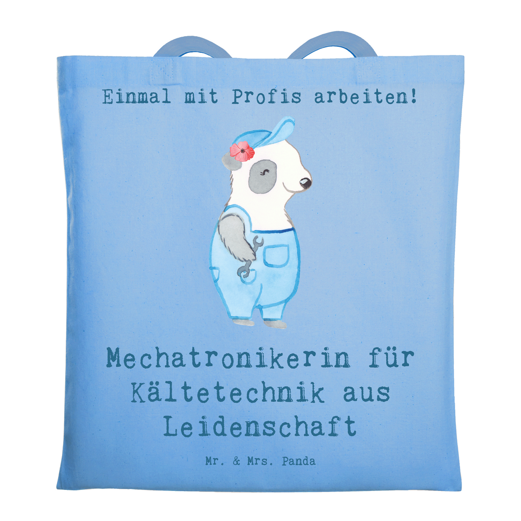 Tragetasche Mechatronikerin für Kältetechnik aus Leidenschaft Beuteltasche, Beutel, Einkaufstasche, Jutebeutel, Stoffbeutel, Tasche, Shopper, Umhängetasche, Strandtasche, Schultertasche, Stofftasche, Tragetasche, Badetasche, Jutetasche, Einkaufstüte, Laptoptasche, Beruf, Ausbildung, Jubiläum, Abschied, Rente, Kollege, Kollegin, Geschenk, Schenken, Arbeitskollege, Mitarbeiter, Firma, Danke, Dankeschön, Mechatronikerin für Kältetechnik, Gesellenprüfung