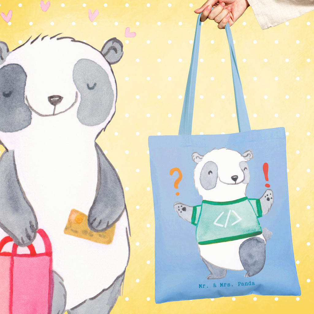 Tragetasche Panda Programmierer Abenteuer Beuteltasche, Beutel, Einkaufstasche, Jutebeutel, Stoffbeutel, Tasche, Shopper, Umhängetasche, Strandtasche, Schultertasche, Stofftasche, Tragetasche, Badetasche, Jutetasche, Einkaufstüte, Laptoptasche, Beruf, Ausbildung, Jubiläum, Abschied, Rente, Kollege, Kollegin, Geschenk, Schenken, Arbeitskollege, Mitarbeiter, Firma, Danke, Dankeschön, Panda Programmierer, Geschenk Programmierer, Programmierer Geschenk, Geschenke Berufe, Programmierer Geschenke