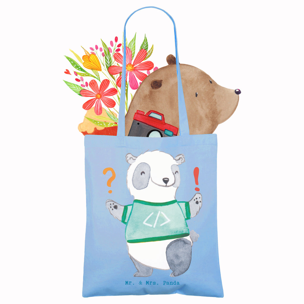 Tragetasche Panda Programmierer Abenteuer Beuteltasche, Beutel, Einkaufstasche, Jutebeutel, Stoffbeutel, Tasche, Shopper, Umhängetasche, Strandtasche, Schultertasche, Stofftasche, Tragetasche, Badetasche, Jutetasche, Einkaufstüte, Laptoptasche, Beruf, Ausbildung, Jubiläum, Abschied, Rente, Kollege, Kollegin, Geschenk, Schenken, Arbeitskollege, Mitarbeiter, Firma, Danke, Dankeschön, Panda Programmierer, Geschenk Programmierer, Programmierer Geschenk, Geschenke Berufe, Programmierer Geschenke