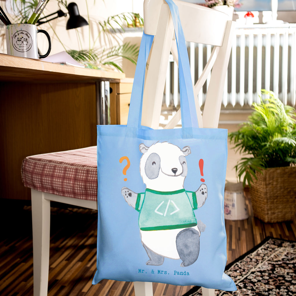 Tragetasche Panda Programmierer Abenteuer Beuteltasche, Beutel, Einkaufstasche, Jutebeutel, Stoffbeutel, Tasche, Shopper, Umhängetasche, Strandtasche, Schultertasche, Stofftasche, Tragetasche, Badetasche, Jutetasche, Einkaufstüte, Laptoptasche, Beruf, Ausbildung, Jubiläum, Abschied, Rente, Kollege, Kollegin, Geschenk, Schenken, Arbeitskollege, Mitarbeiter, Firma, Danke, Dankeschön, Panda Programmierer, Geschenk Programmierer, Programmierer Geschenk, Geschenke Berufe, Programmierer Geschenke