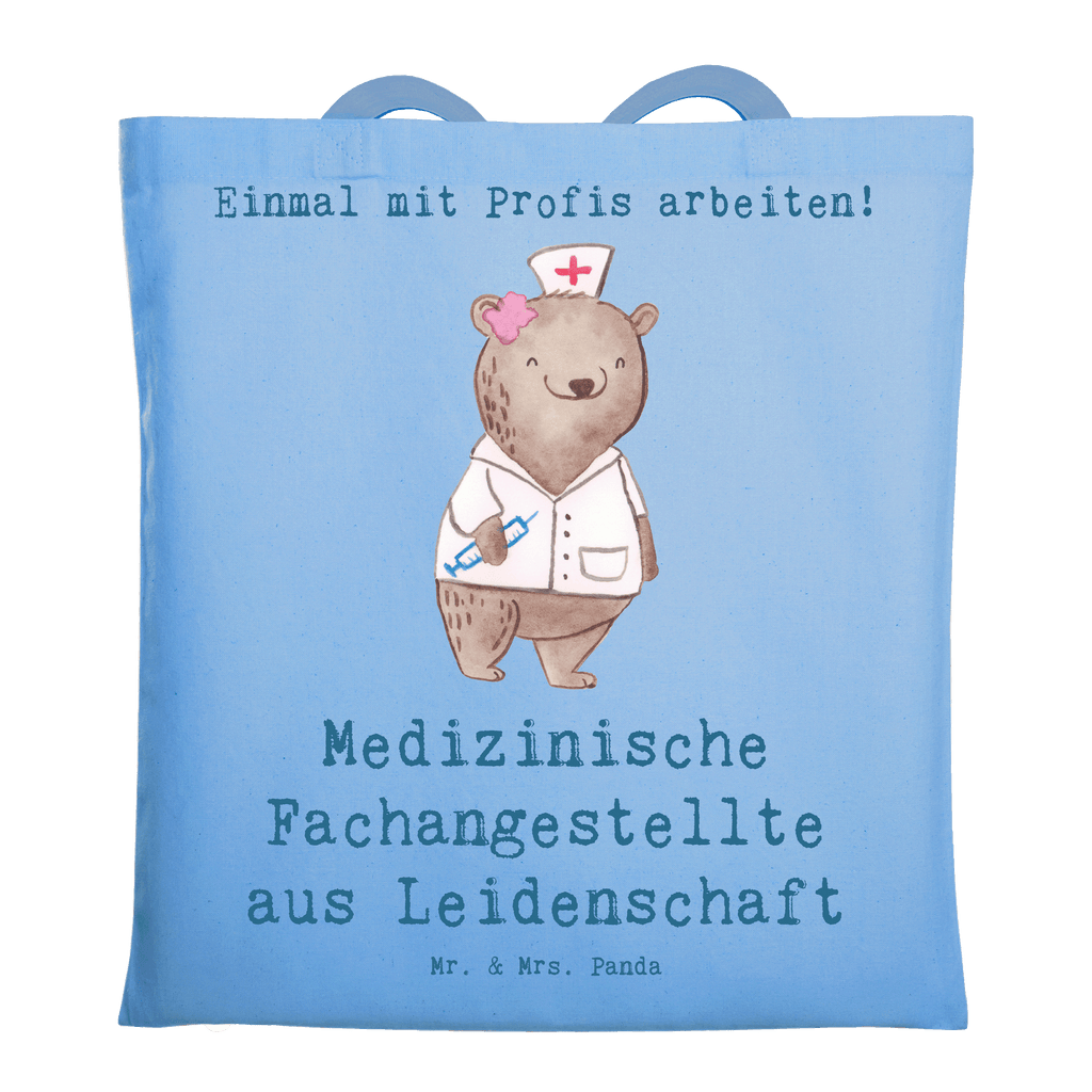 Tragetasche Medizinische Fachangestellte aus Leidenschaft Beuteltasche, Beutel, Einkaufstasche, Jutebeutel, Stoffbeutel, Tasche, Shopper, Umhängetasche, Strandtasche, Schultertasche, Stofftasche, Tragetasche, Badetasche, Jutetasche, Einkaufstüte, Laptoptasche, Beruf, Ausbildung, Jubiläum, Abschied, Rente, Kollege, Kollegin, Geschenk, Schenken, Arbeitskollege, Mitarbeiter, Firma, Danke, Dankeschön, Arzthelferin, Medizinische Fachangestellte, Sprechstundenhilfe