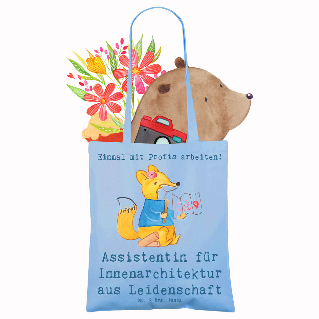 Tragetasche Assistentin für Innenarchitektur aus Leidenschaft Beuteltasche, Beutel, Einkaufstasche, Jutebeutel, Stoffbeutel, Tasche, Shopper, Umhängetasche, Strandtasche, Schultertasche, Stofftasche, Tragetasche, Badetasche, Jutetasche, Einkaufstüte, Laptoptasche, Beruf, Ausbildung, Jubiläum, Abschied, Rente, Kollege, Kollegin, Geschenk, Schenken, Arbeitskollege, Mitarbeiter, Firma, Danke, Dankeschön