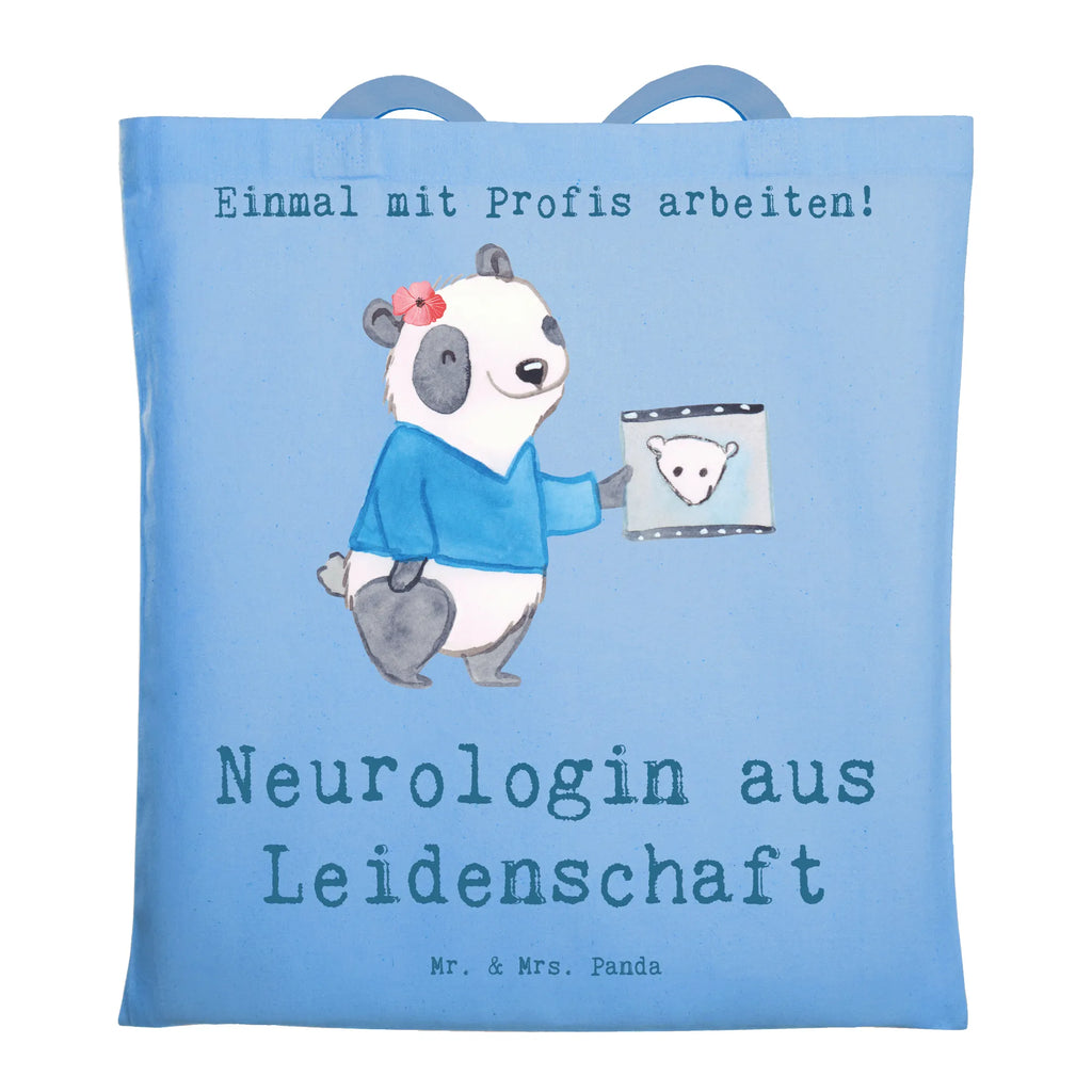 Tragetasche Neurologin aus Leidenschaft Beuteltasche, Beutel, Einkaufstasche, Jutebeutel, Stoffbeutel, Tasche, Shopper, Umhängetasche, Strandtasche, Schultertasche, Stofftasche, Tragetasche, Badetasche, Jutetasche, Einkaufstüte, Laptoptasche, Beruf, Ausbildung, Jubiläum, Abschied, Rente, Kollege, Kollegin, Geschenk, Schenken, Arbeitskollege, Mitarbeiter, Firma, Danke, Dankeschön, Neurologin, Neurologie, Mediziner, Medizinstudium