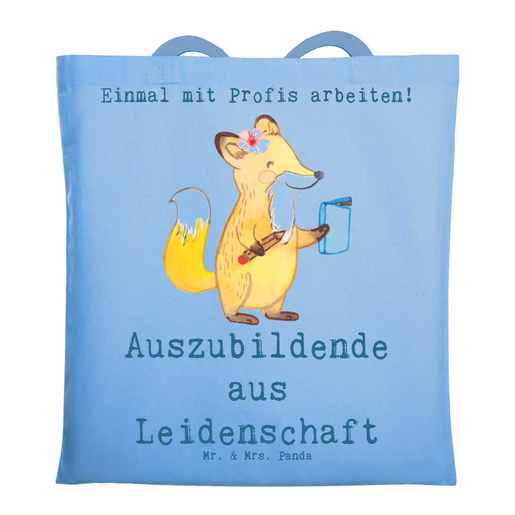 Tragetasche Auszubildende aus Leidenschaft Beuteltasche, Beutel, Einkaufstasche, Jutebeutel, Stoffbeutel, Tasche, Shopper, Umhängetasche, Strandtasche, Schultertasche, Stofftasche, Tragetasche, Badetasche, Jutetasche, Einkaufstüte, Laptoptasche, Beruf, Ausbildung, Jubiläum, Abschied, Rente, Kollege, Kollegin, Geschenk, Schenken, Arbeitskollege, Mitarbeiter, Firma, Danke, Dankeschön, Auszubildende, Azubine, Ausbildungsbeginn, Abschlussprüfung, Beginn der Ausbildung, Glücksbringer zur Ausbildung